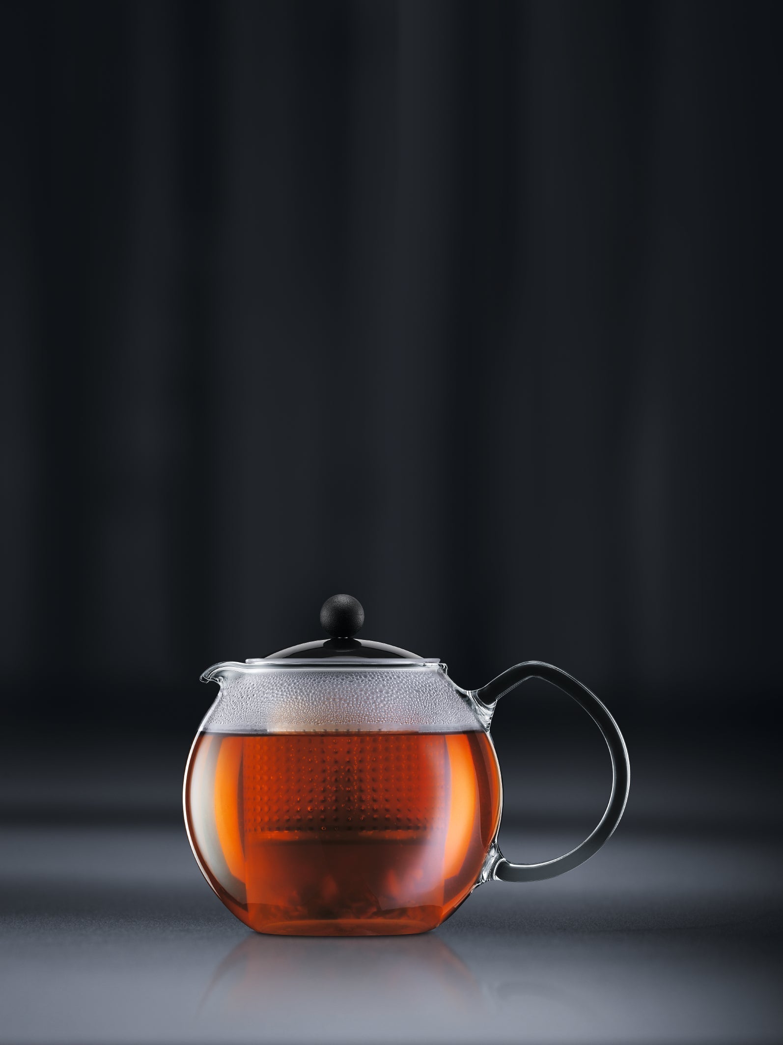 Bodum Assam Tea Maker mit Glasgriff und farbig Deckel, L: 11,9 cm