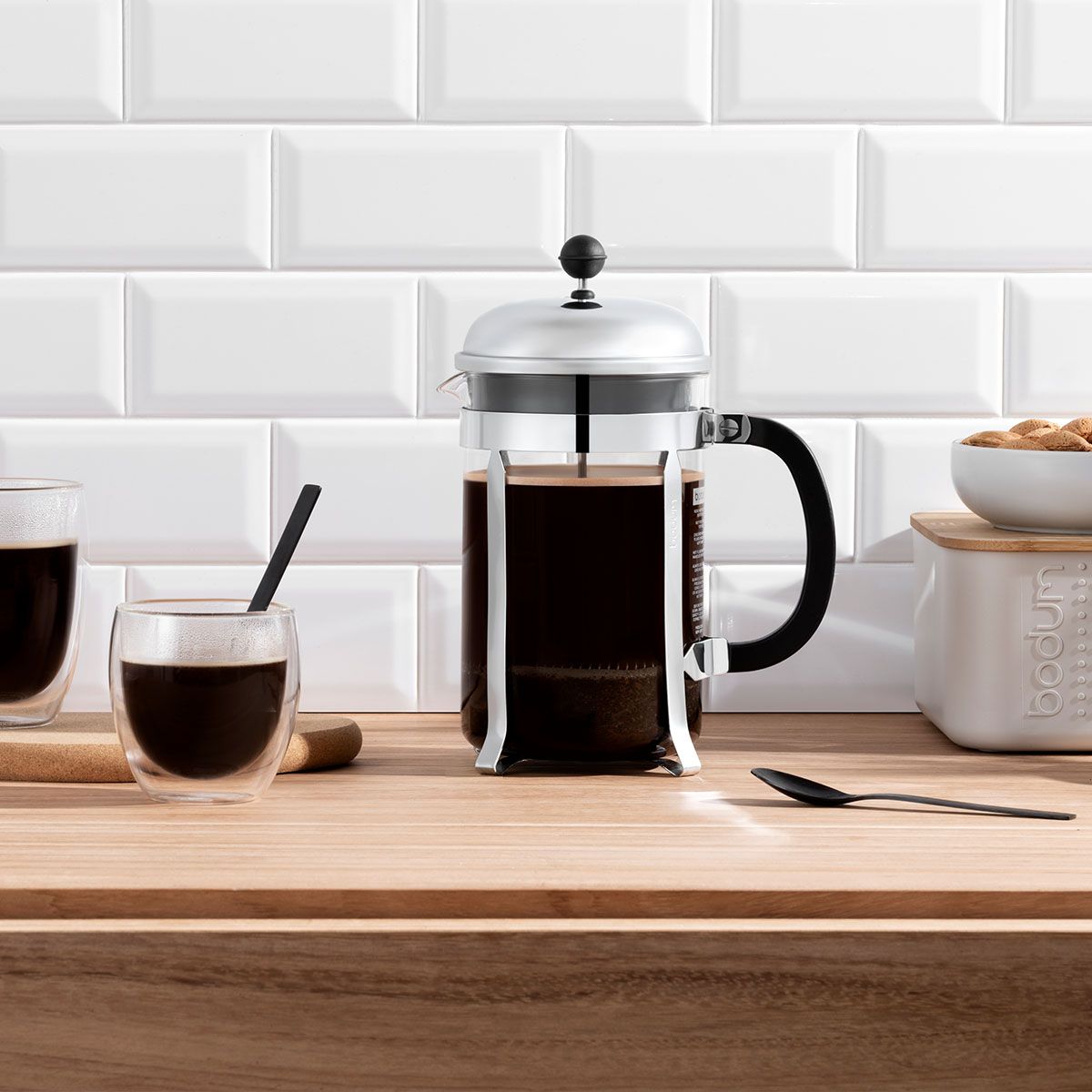 Bodum Chambord Coffee Maker Edelstahl LX W 12,4 x 0,19 cm 1,5 l, 12 Tassen