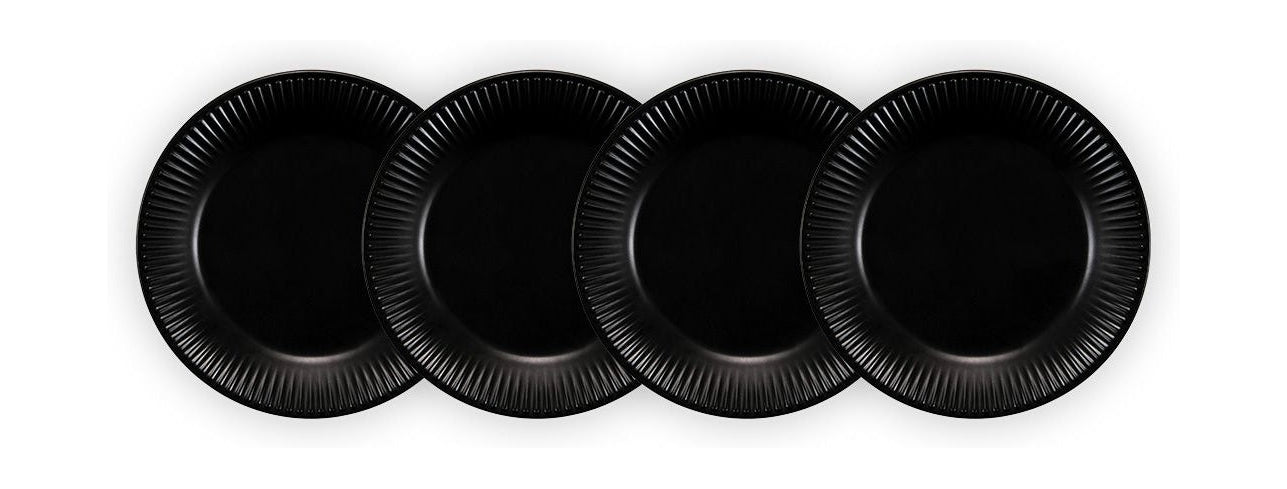 Bodum Douro 4 Plaques de dessert en porcelaine noir Matt, 4 PCS.