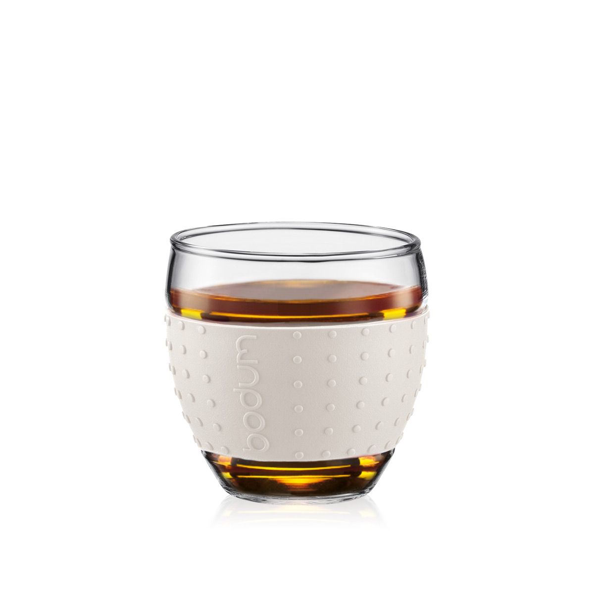 Bodum pavina glas med silikone håndtagscreme 0,1 L, 2 stk.