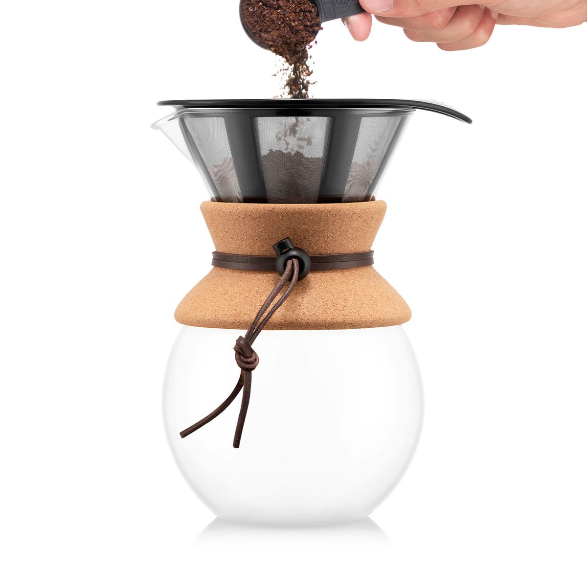 Bodum Pour Over Coffee Maker With Permanent Coffee Filter Cork, 8 Cups
