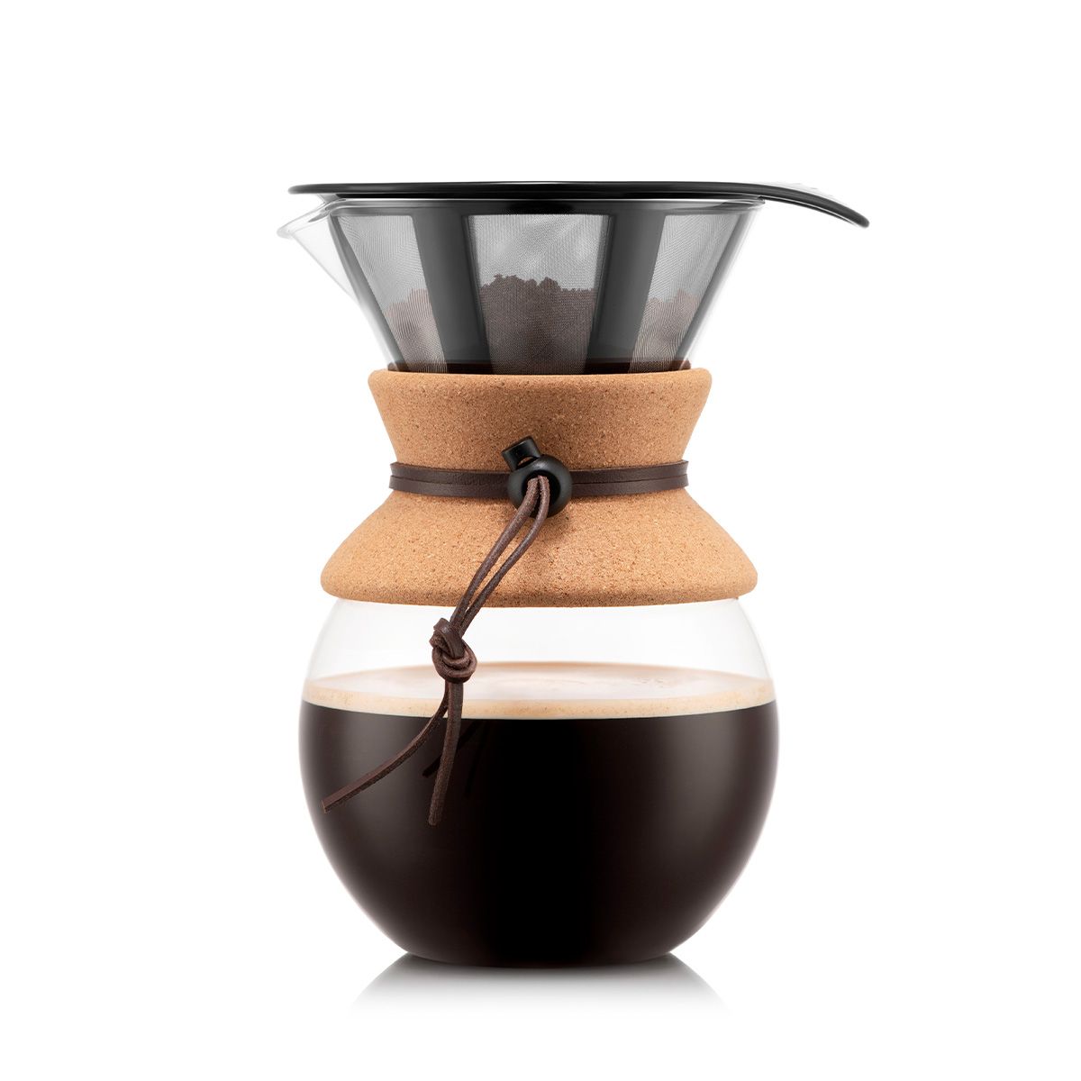 Bodum se vierte sobre cafetera con corcho de filtro de café permanente, 8 tazas