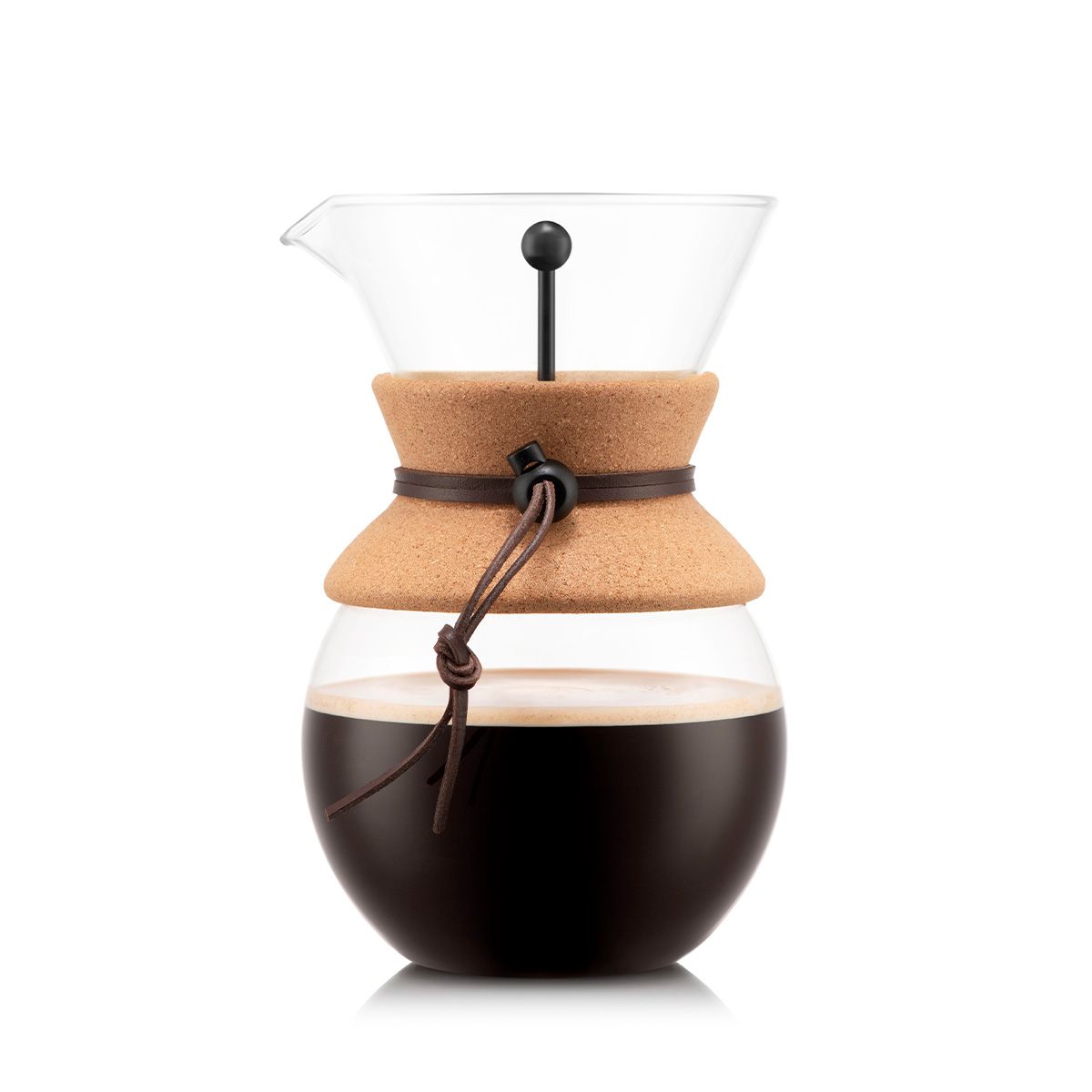 Bodum Verser sur la cafetière avec un filtre à café permanent Cork, 8 tasses