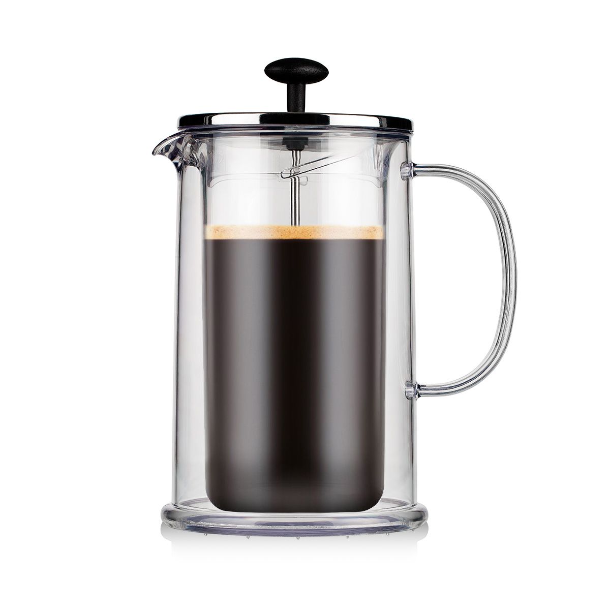 Bodum Thermia Doppelmauerte Kaffee/Teehersteller transparent 1 l, 8 Tassen
