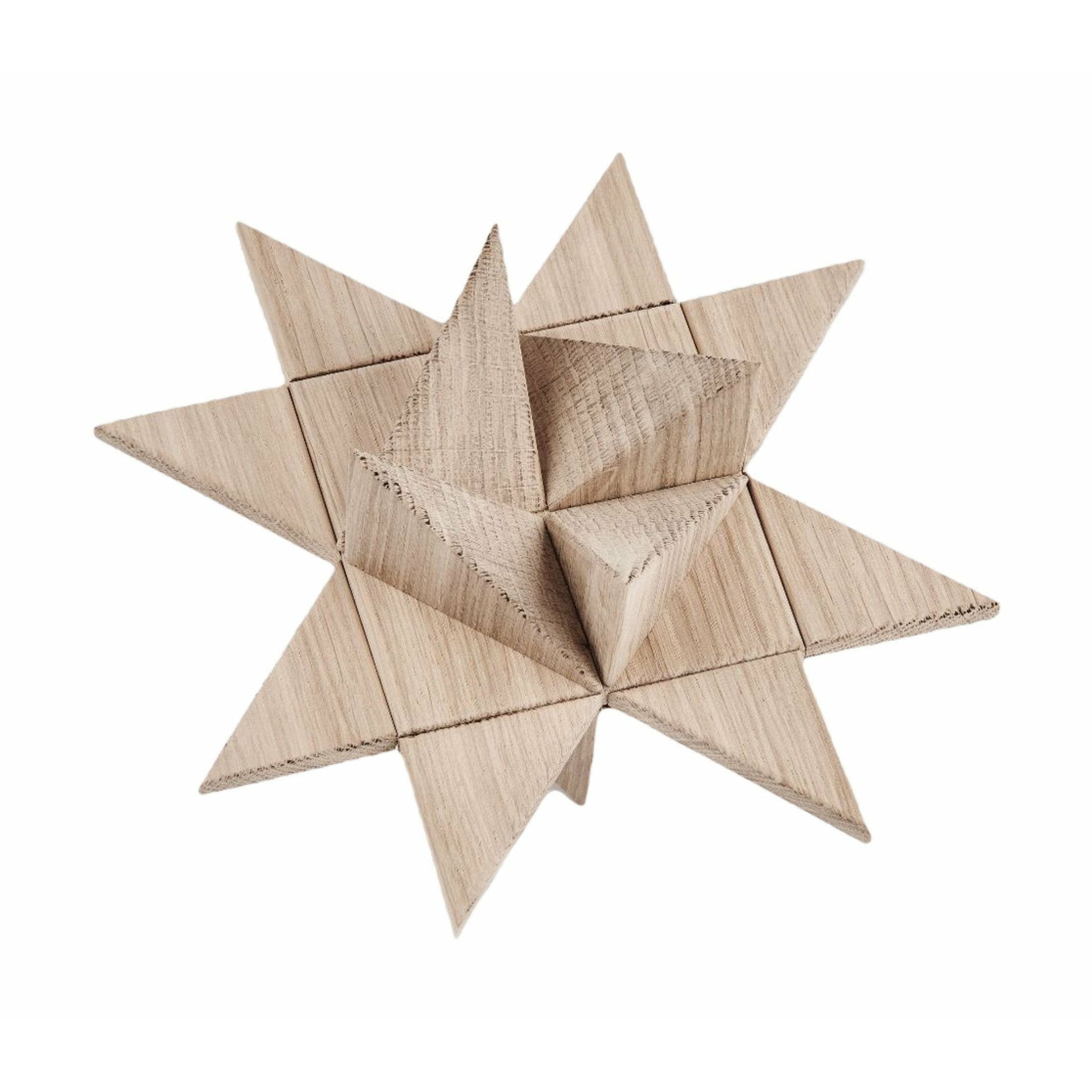 Figure décorative de table étoile fröbel de l'enfance, chêne