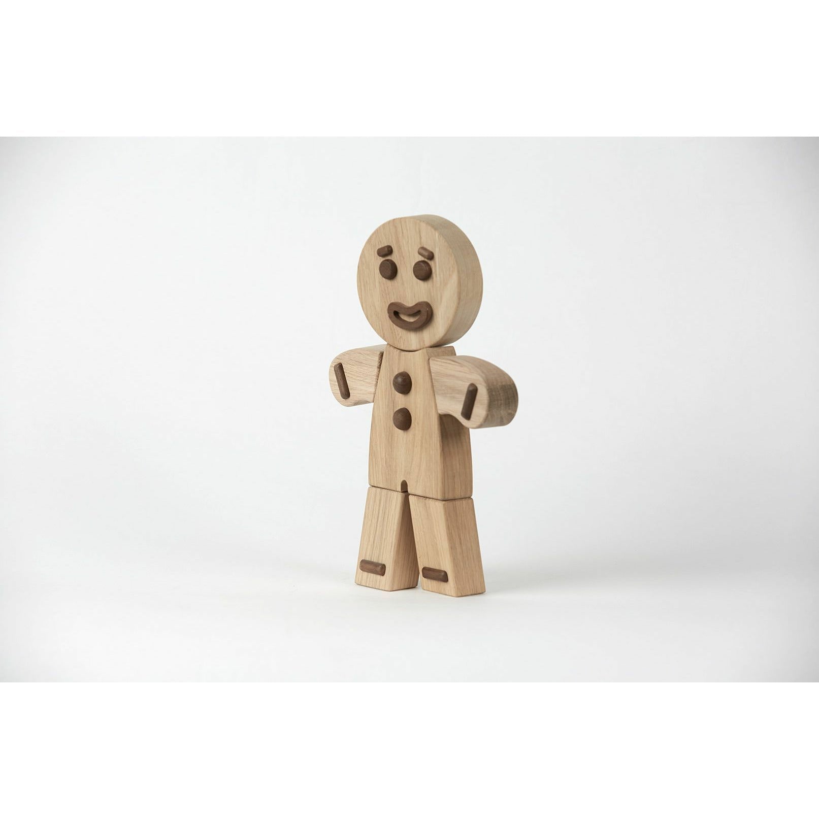 Figure en bois de l'homme en bois de pain d'épice, chêne, grand