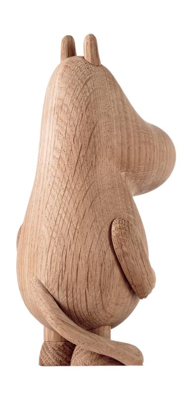 Figura de madera moomintroll de infancia, roble de madera, pequeño