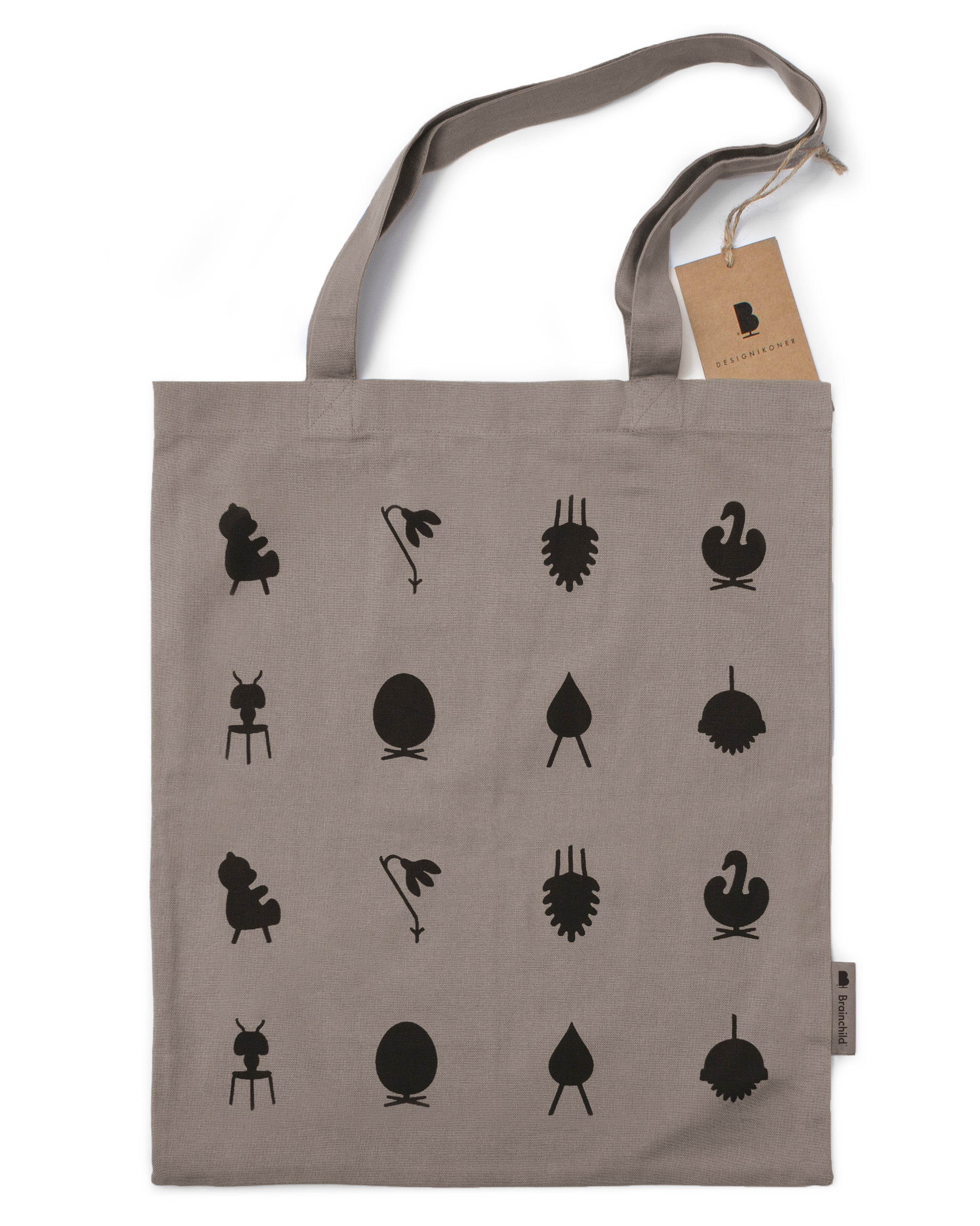 Icônes de conception originales de sac, gris clair
