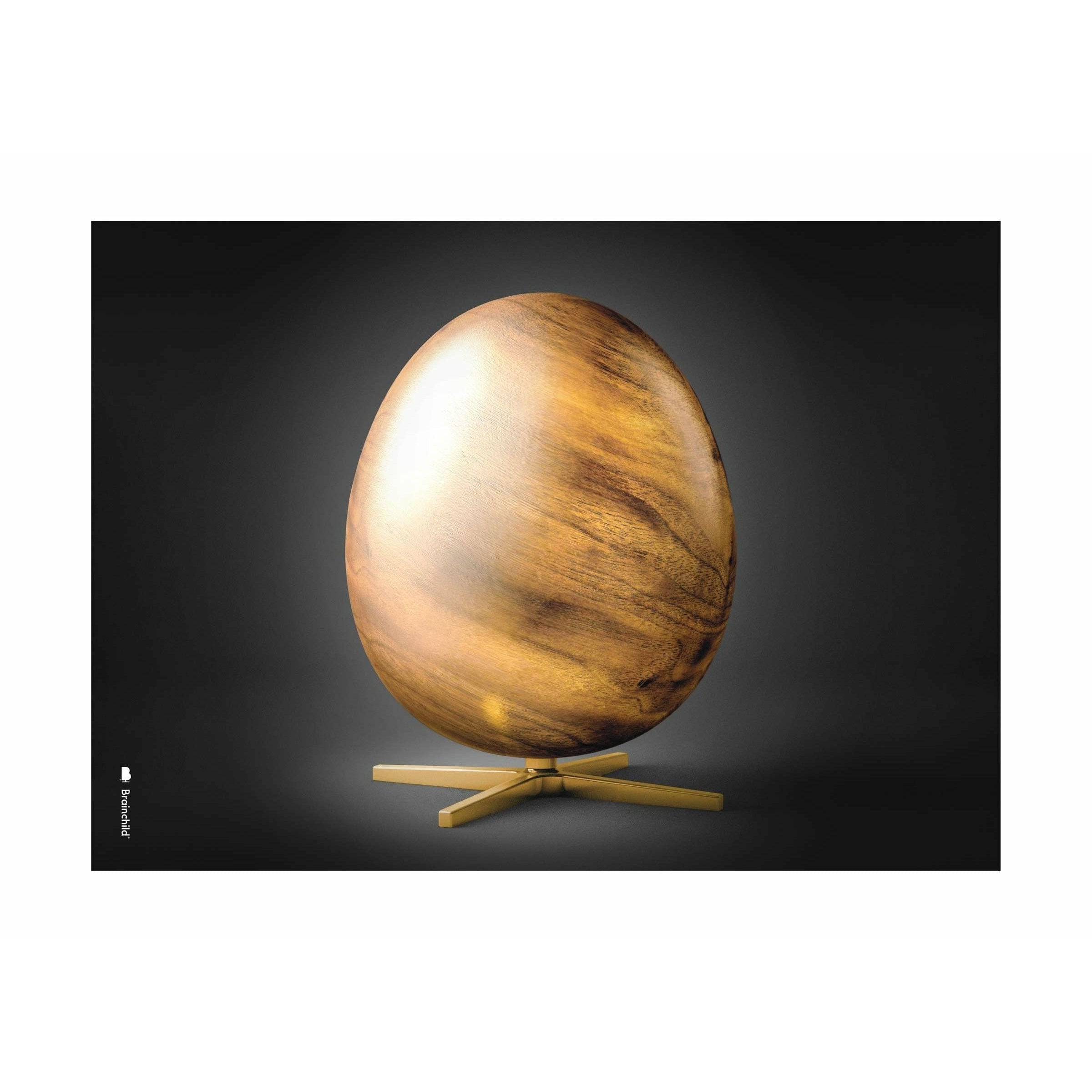 Brainchild Egg Cross Format Poster uden ramme 30 x40 cm, sort