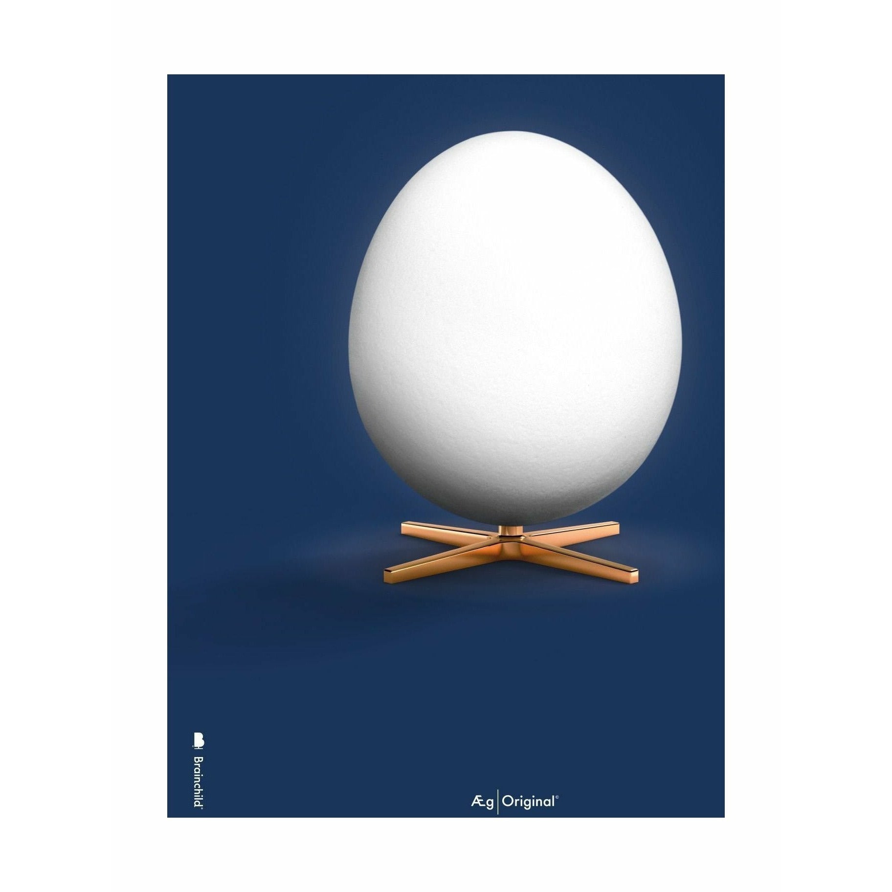 Brainchild Egg Klassisk plakat uden ramme 50 X70 Cm, mørkeblå baggrund