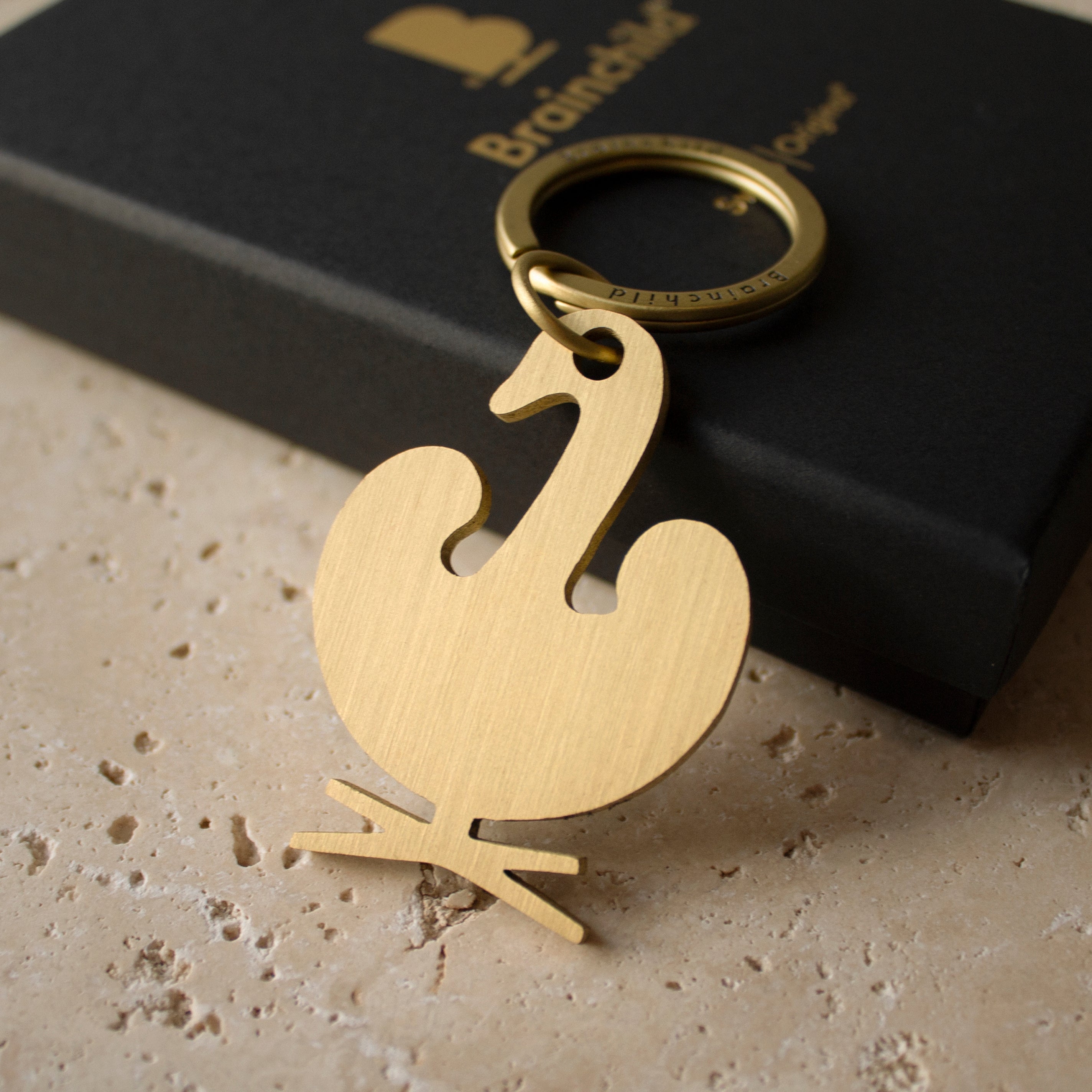 Icono de diseño de llavero de creación, el cisne