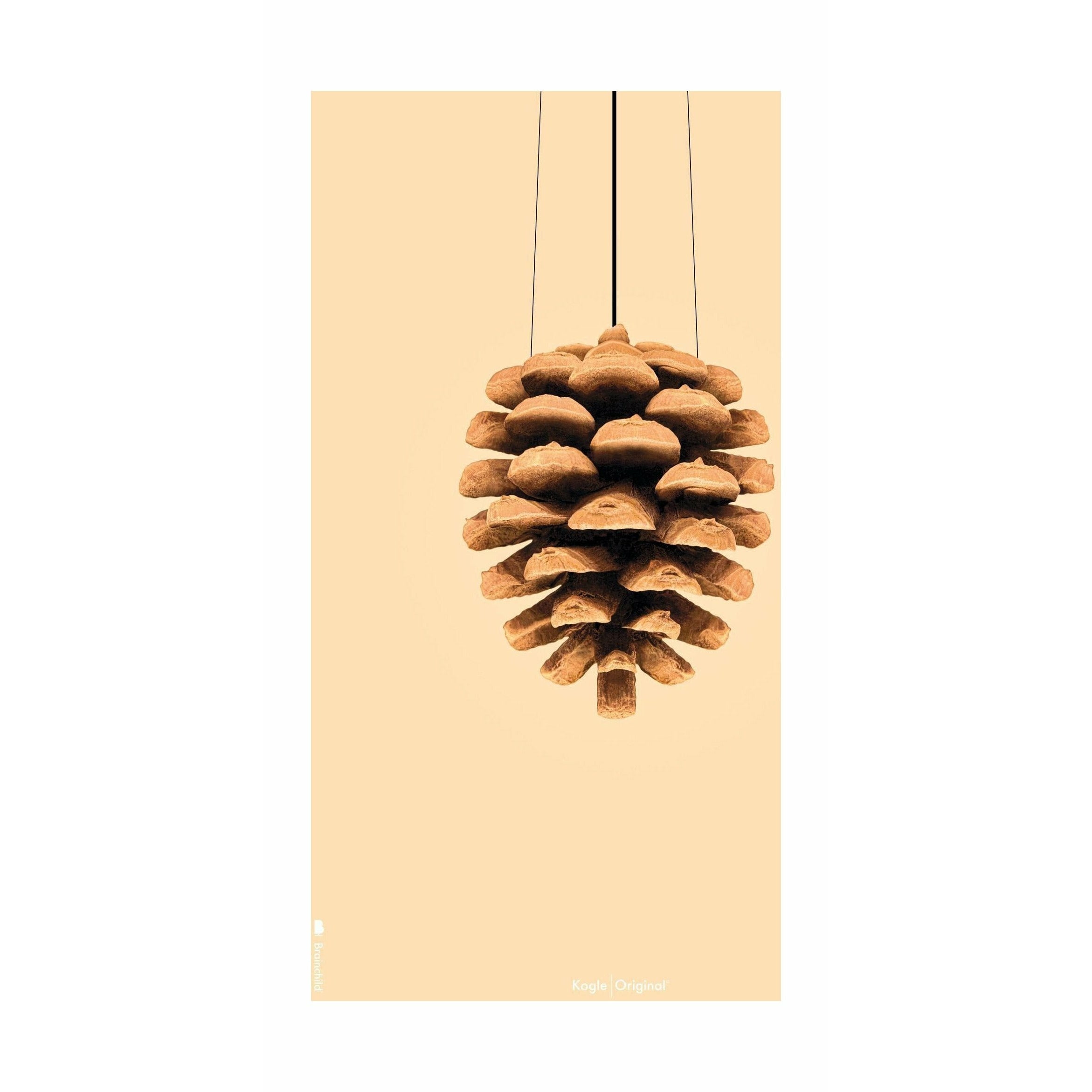 Brainchild Pine Cone Klassisk plakat uden ramme 30x40 cm, sandfarvet baggrund