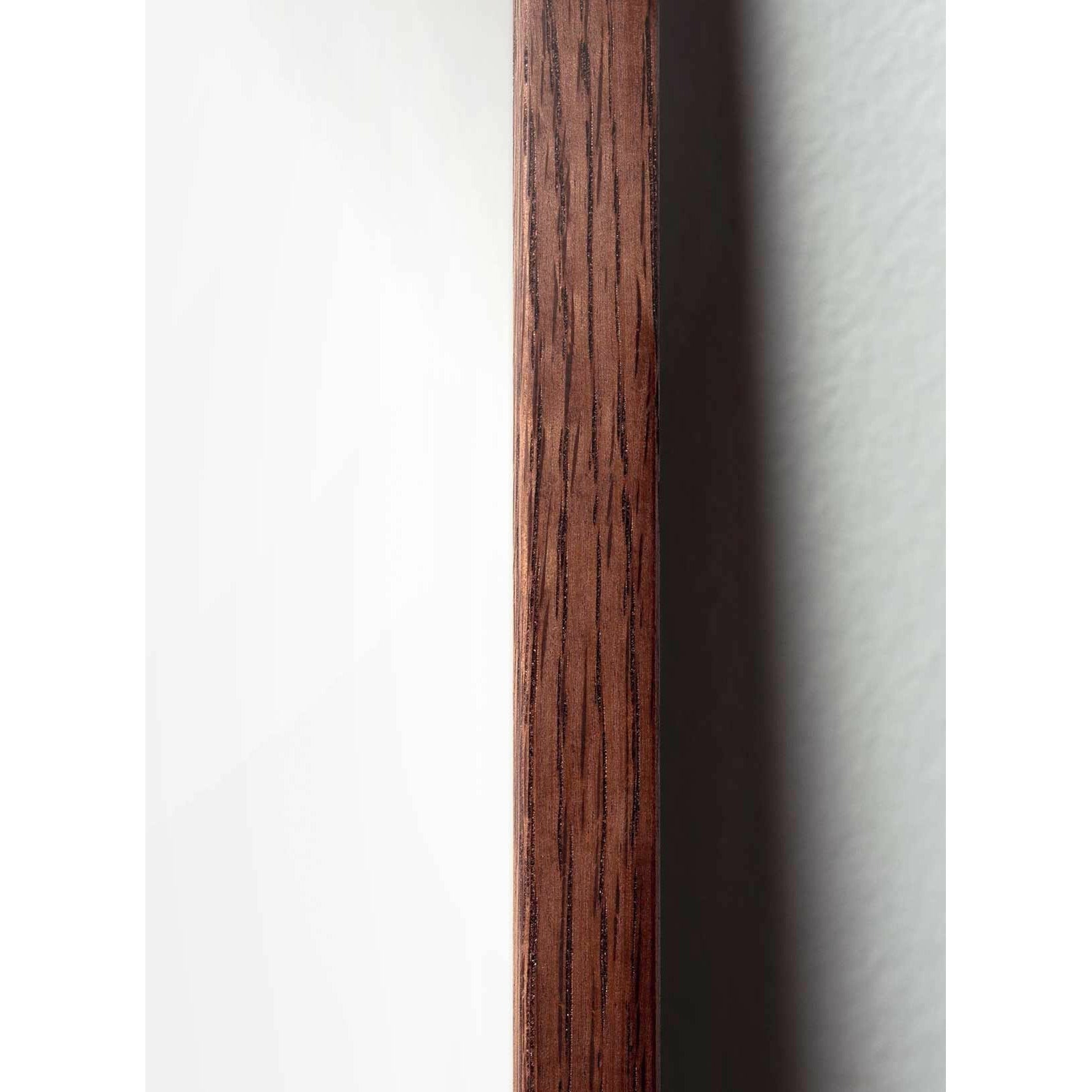 Póster clásico de cono de pino de creación, marco de madera oscura 70 x100 cm, fondo amarillo