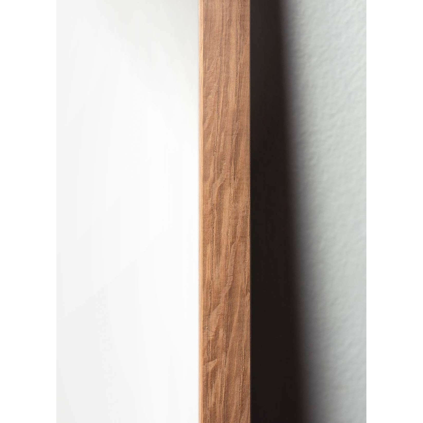 Póster clásico de cono de pino de creación, marco hecho de madera clara 50x70 cm, fondo amarillo