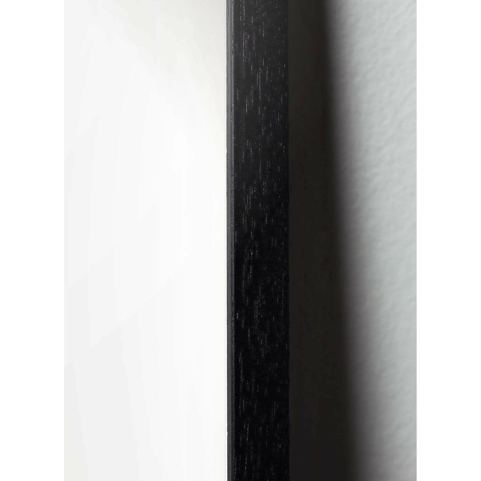 Póster clásico de pino de pino de creación, marco en madera lacada negra de 70x100 cm, fondo amarillo