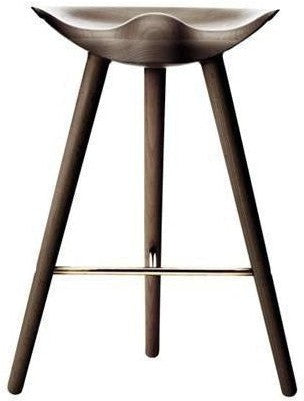 Audo Copenhagen Ml42 Bar Stool 69 Cm Oak Brown Oiled, Brass