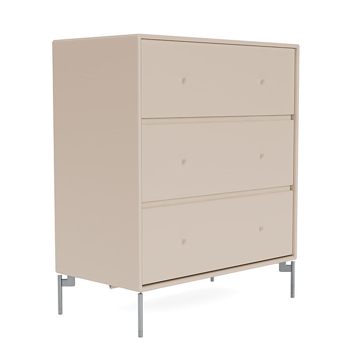 Montana Carry Dresser With Legs, Clay/Matt Chrome