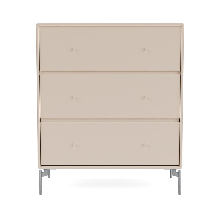 Montana Carry Dresser With Legs, Clay/Matt Chrome