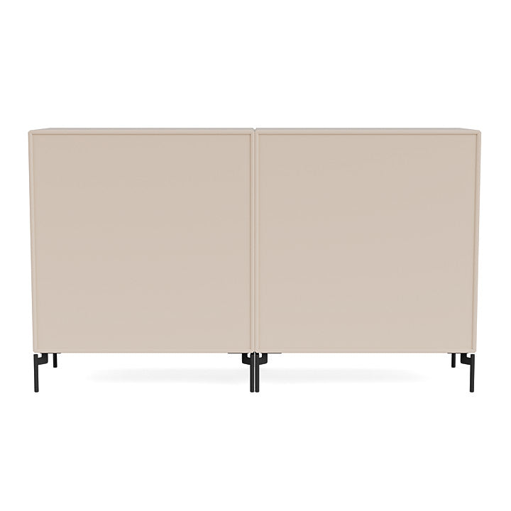 Montana Paar Sideboard mit Beinen, Ton/Schwarz