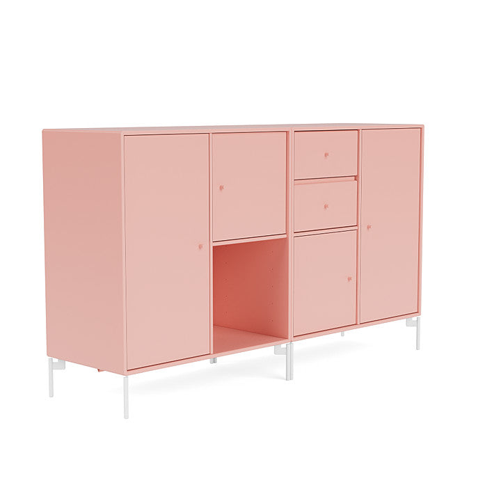 Montana Paar Sideboard mit Beinen, Rubin/Schneewittchen