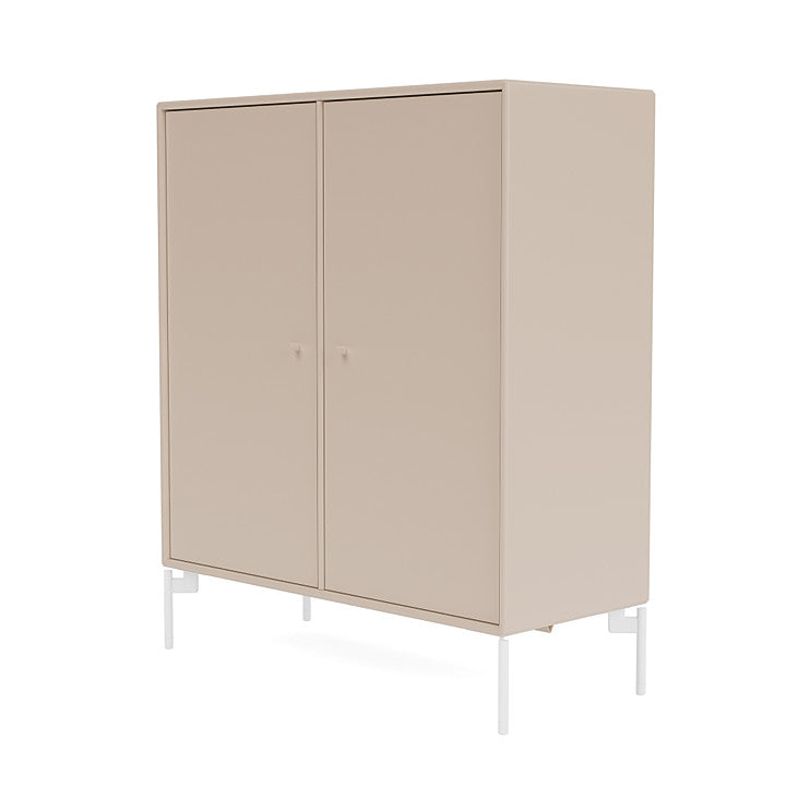 Cabinet de couverture du Montana avec des jambes, argile / Blanche-Neige