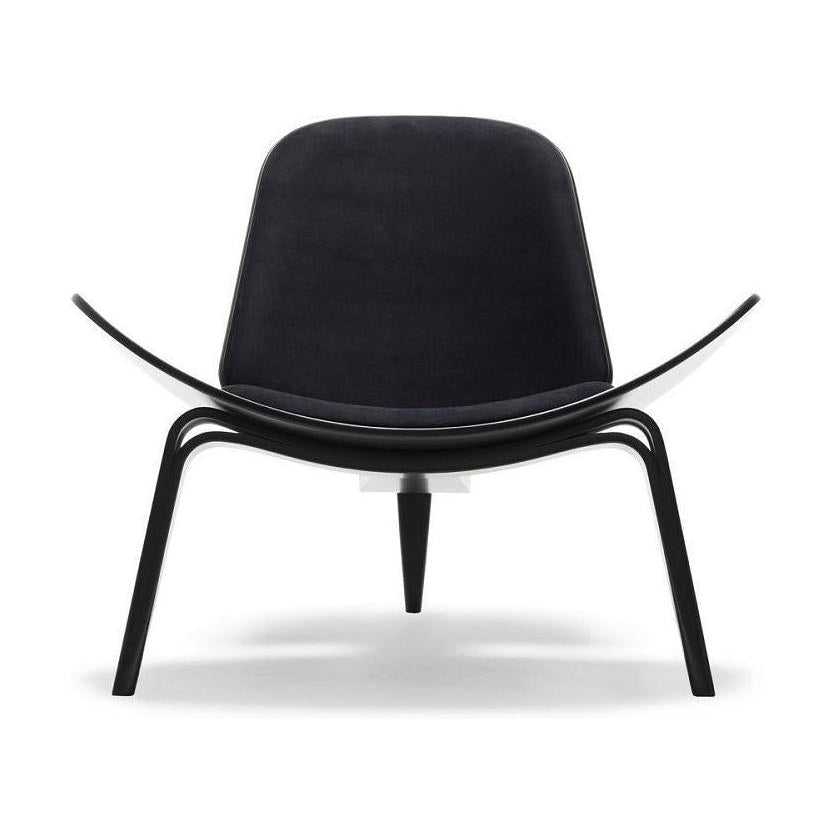 Carl Hansen Ch07 Shell Chair, chêne noir/cuir noir Thor 301