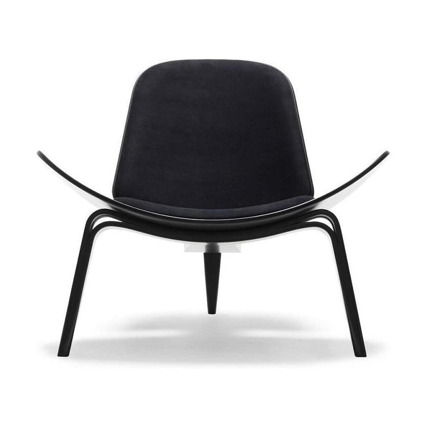 Carl Hansen CH07 Shell Stol, Black Oak/Black Leather Thor 301