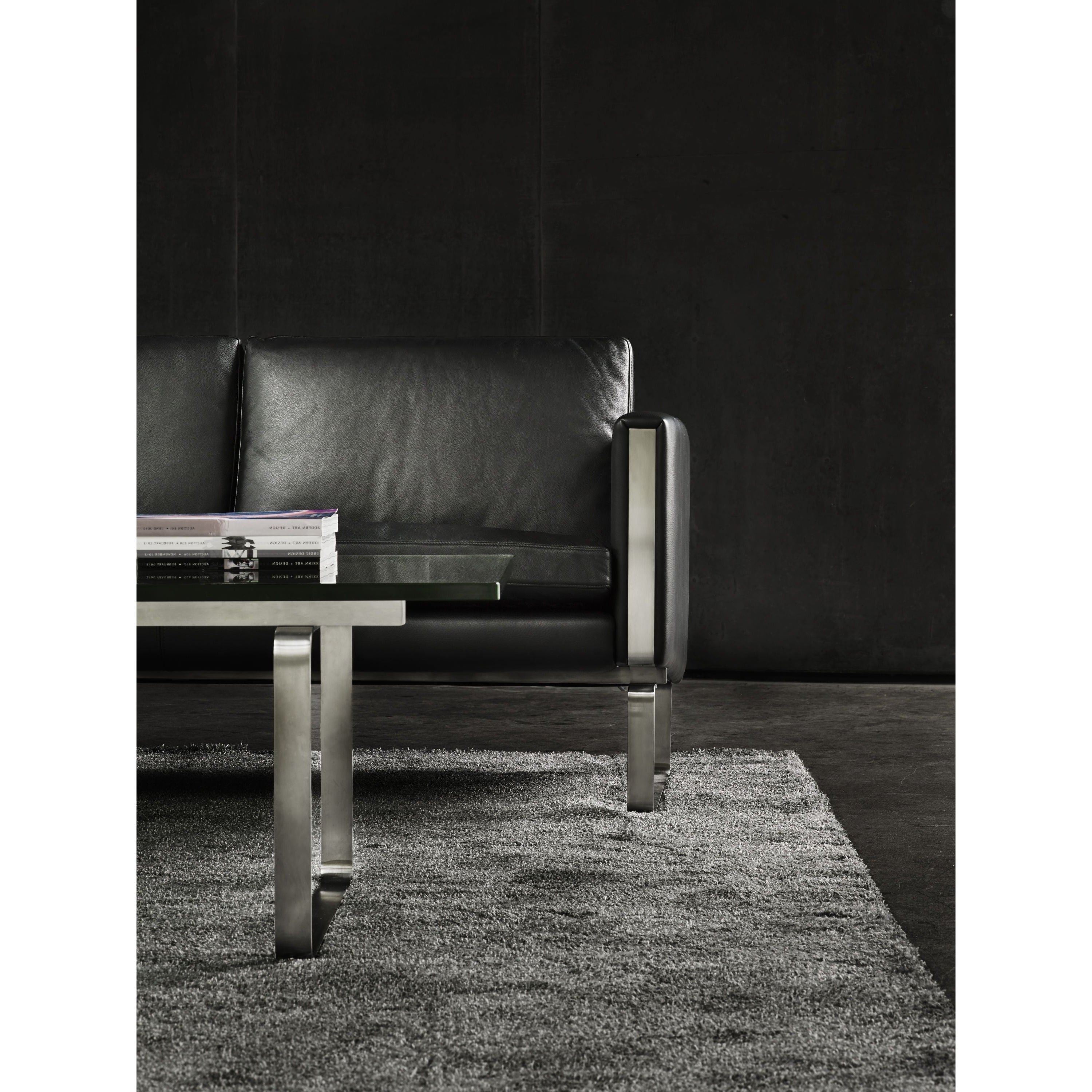 Carl Hansen Ch101 Silla de salón, acero/cuero marrón oscuro (Thor 306)