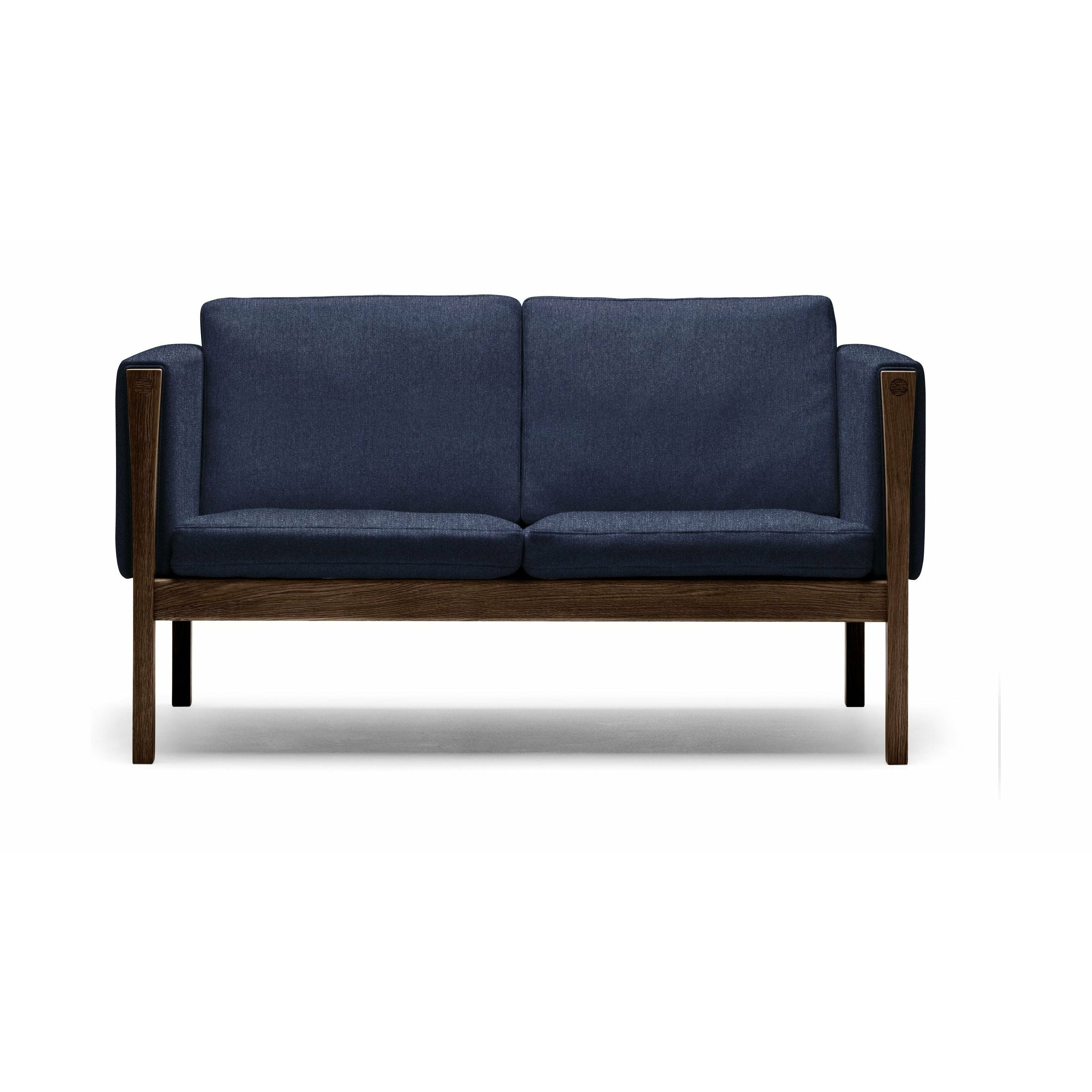 Carl Hansen CH162 2 sæder sofa eg røg farvet olie, lærred 794