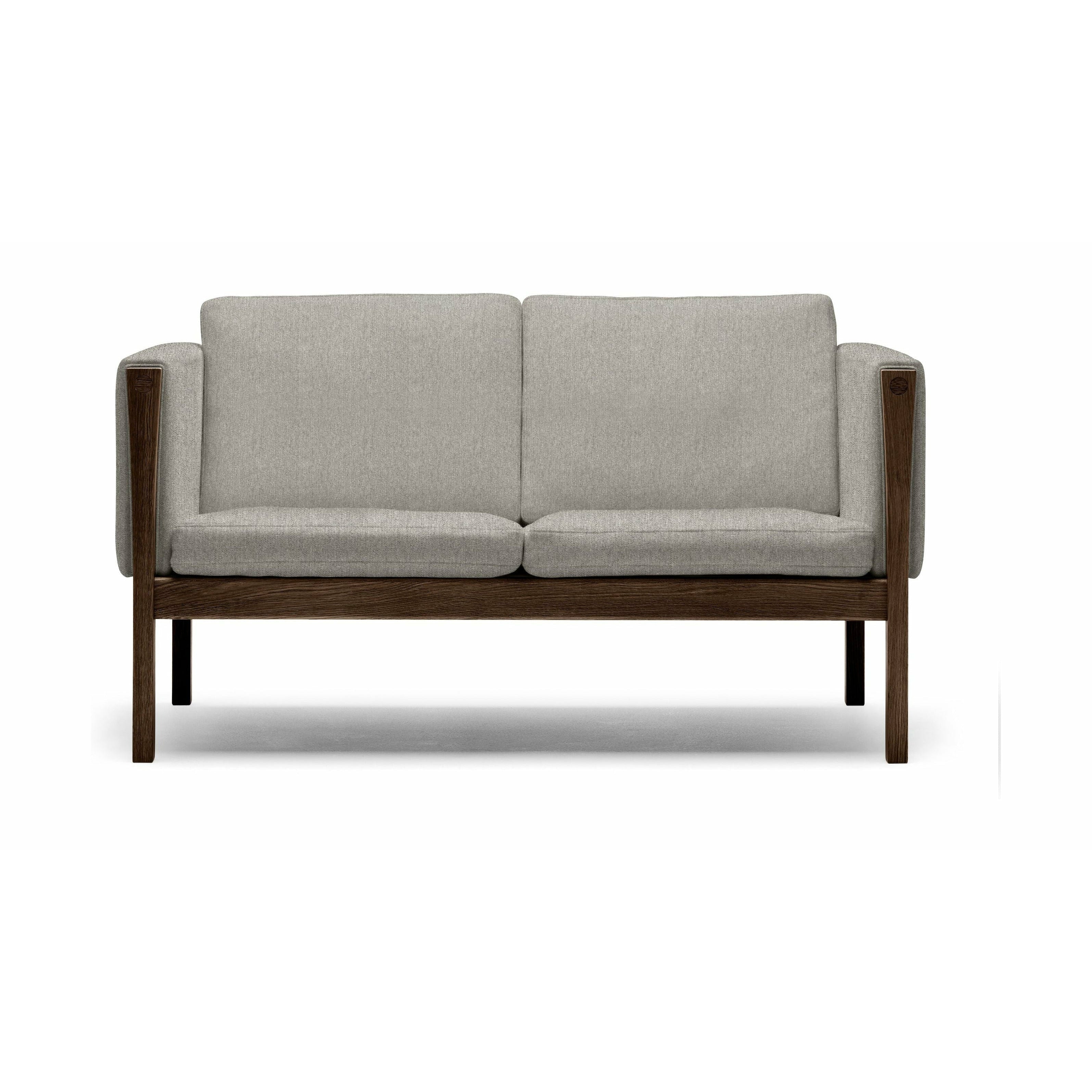 Carl Hansen CH162 2 sæder sofa eg røgolie, moly 114