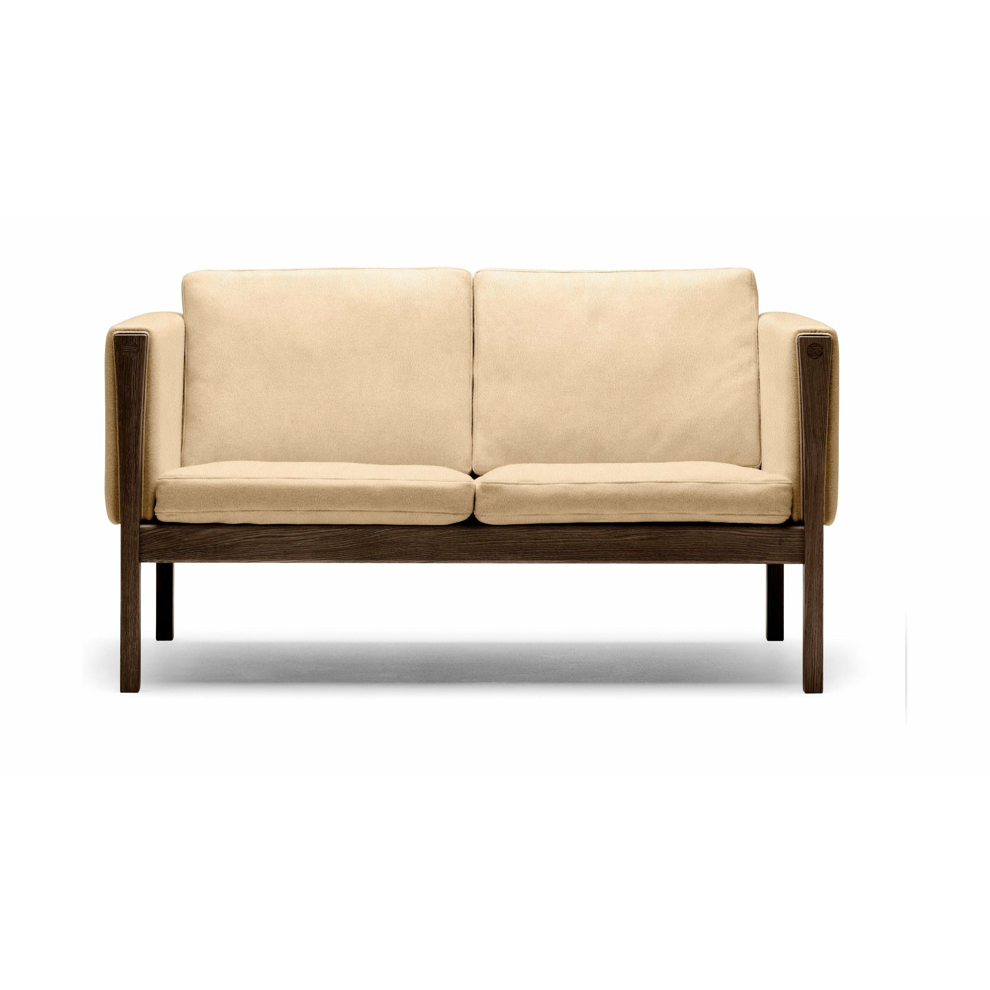 Carl Hansen CH162 2 sæder sofa eg røg farvet olie, sif 90