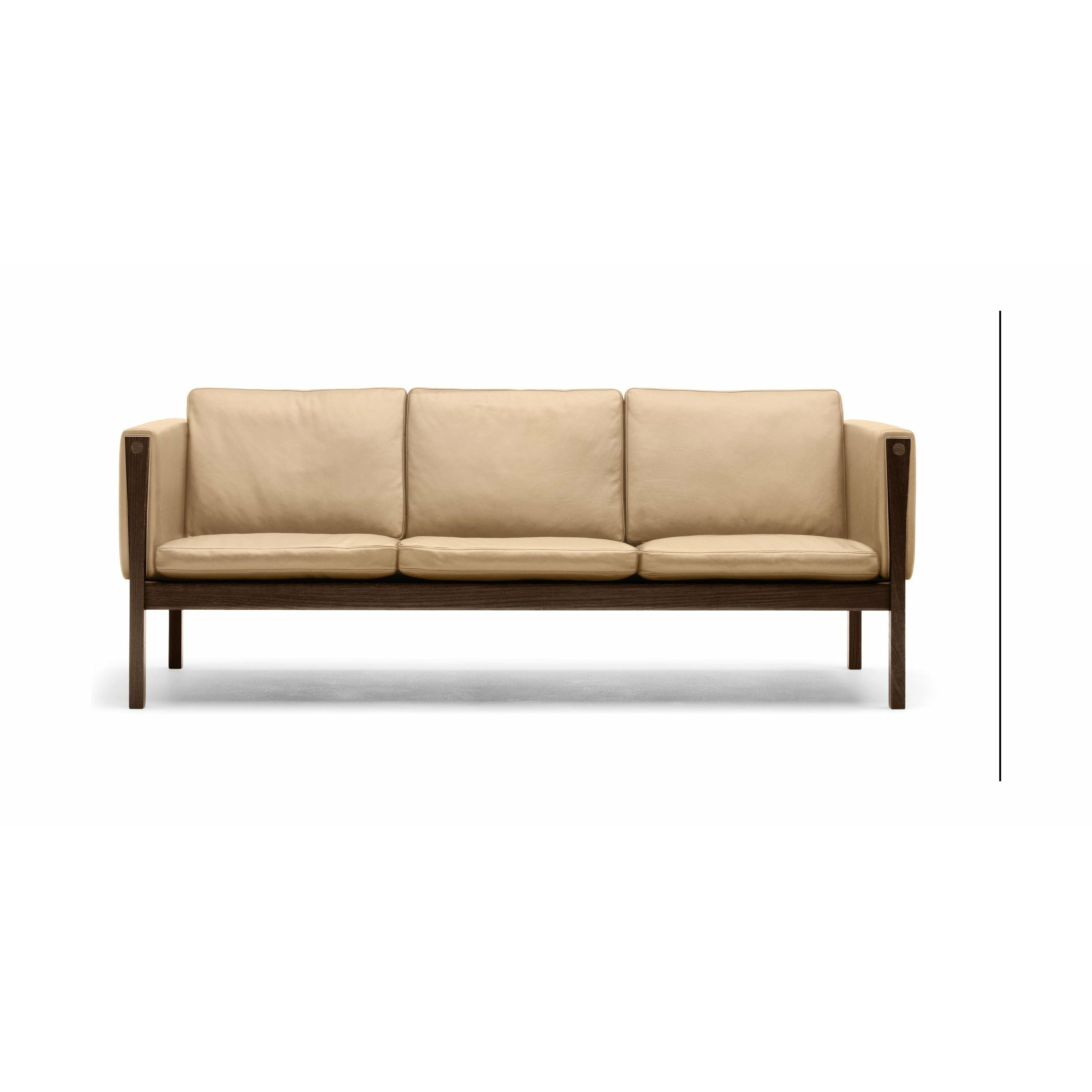 Carl Hansen CH162 3 sædersofa eg røg farvet olie, SIF 90