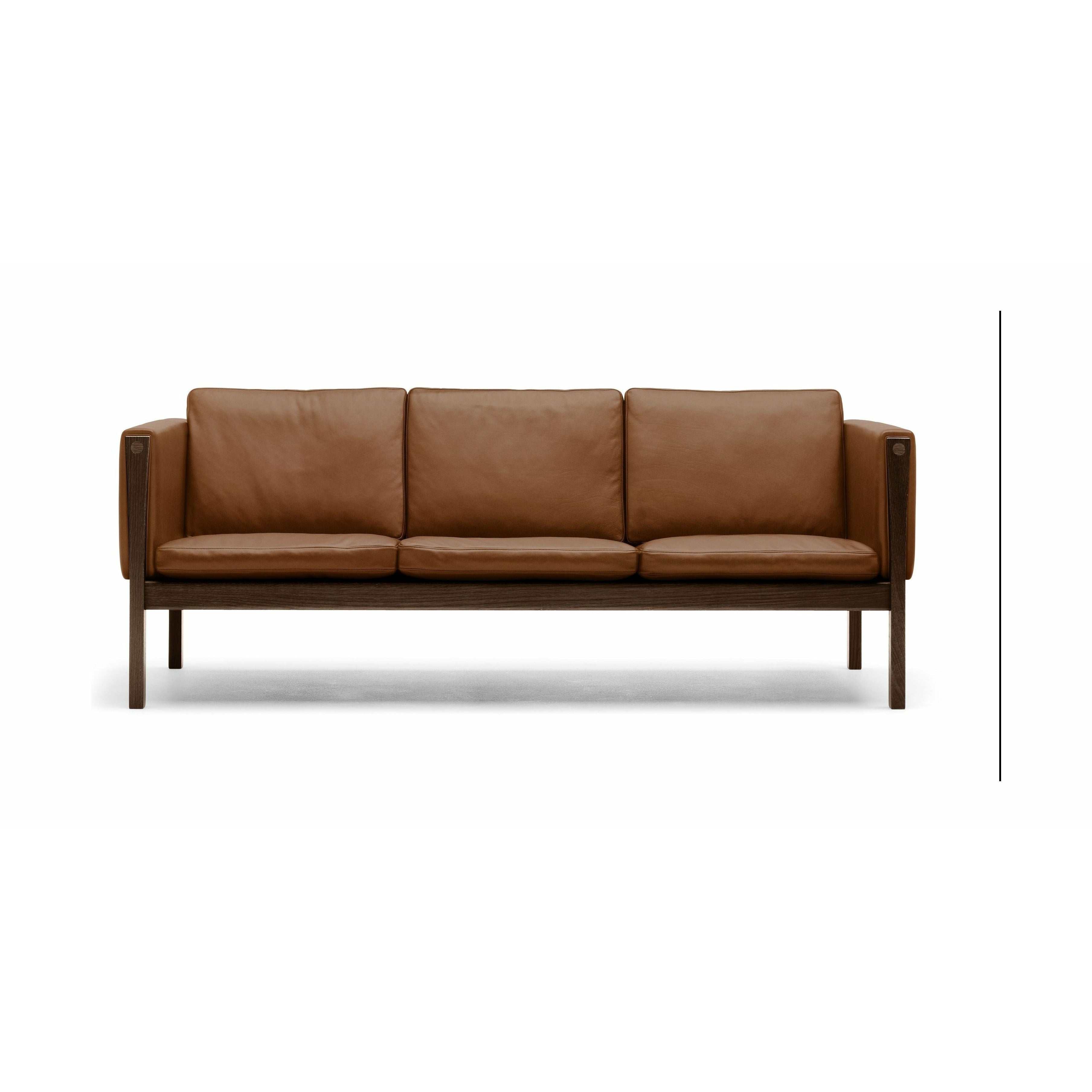 Carl Hansen Ch162 3 Seater Sofa Oak Smoke Colored Oil, Sif 95