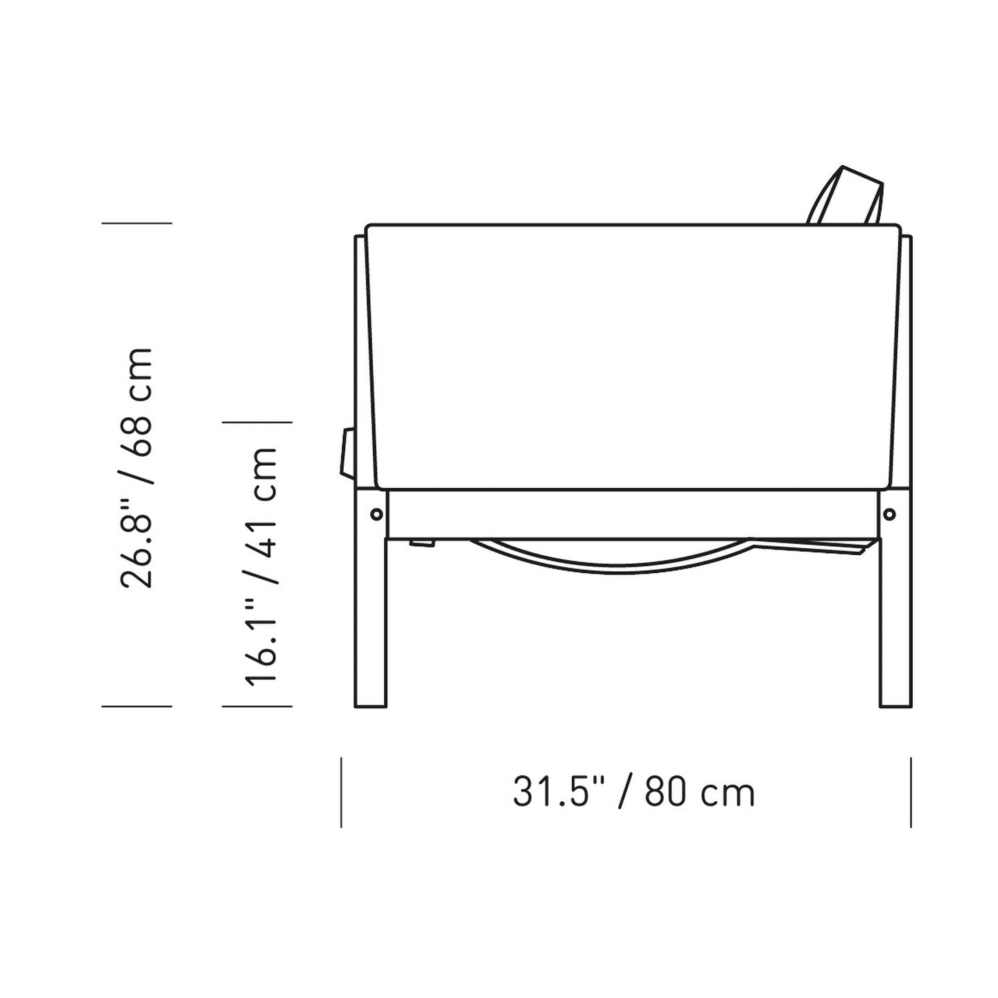 Sofá Carl Hansen CH163, roble engrasado/cuero negro