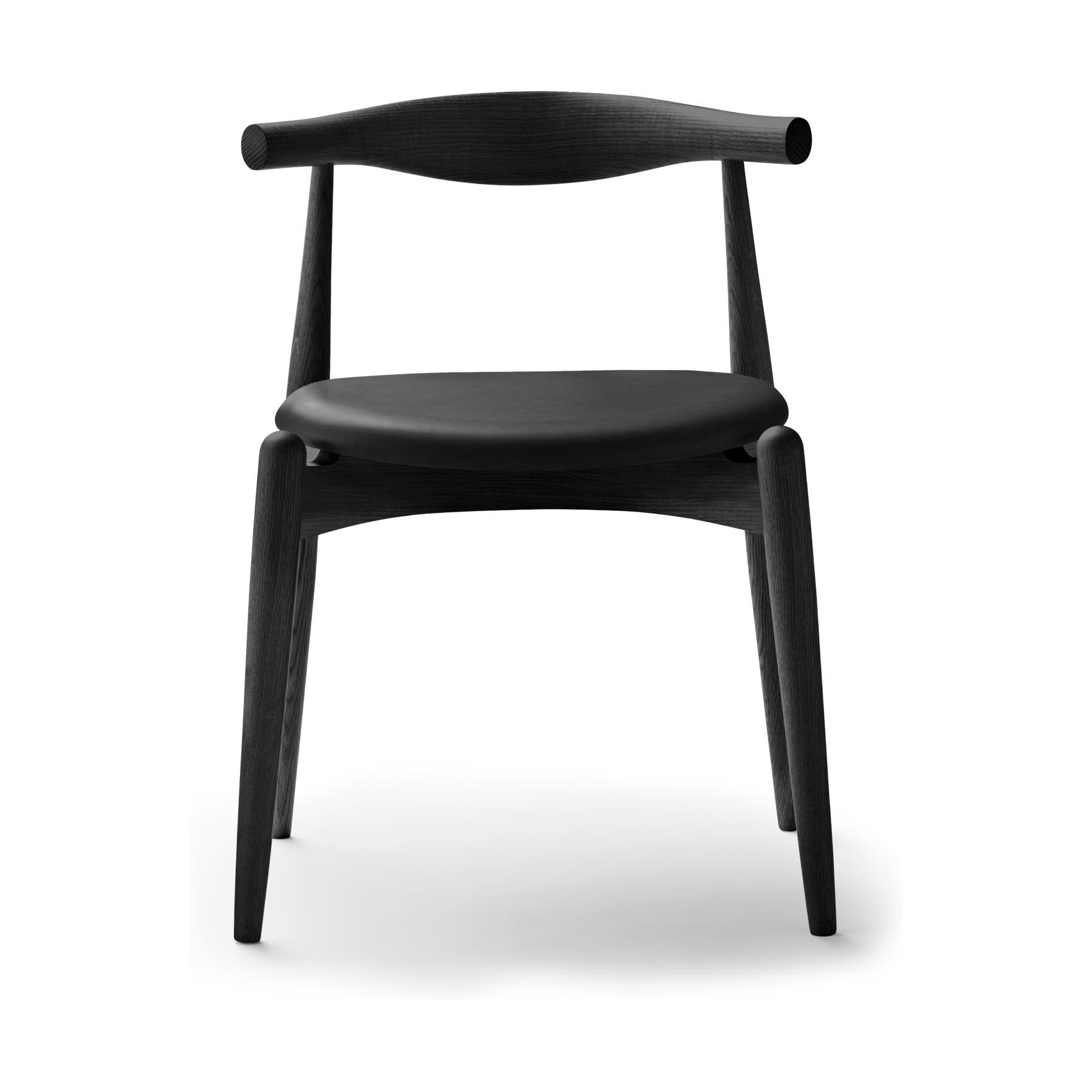 Carl Hansen CH20 Elbow Chair, Colored CHOK / Black Leather