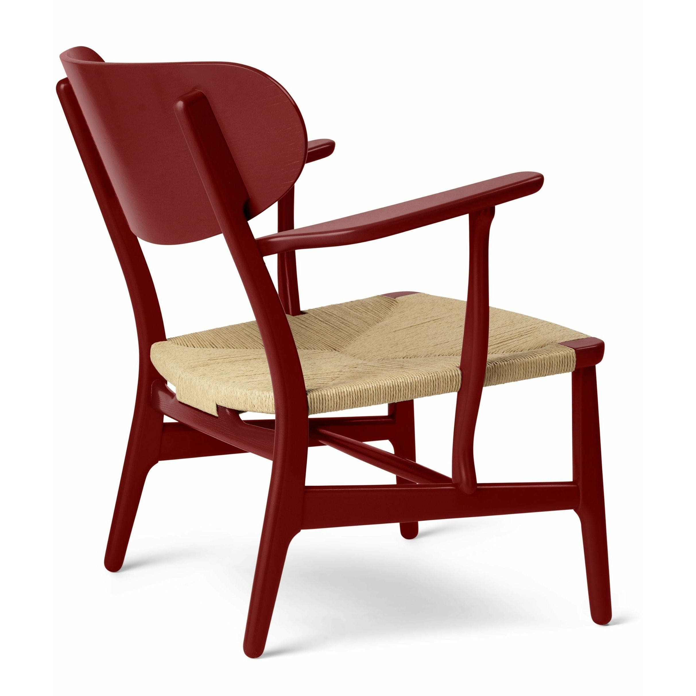 Carl Hansen Ch22 Lounge Chair Oak, Falu Red/Natural Cord