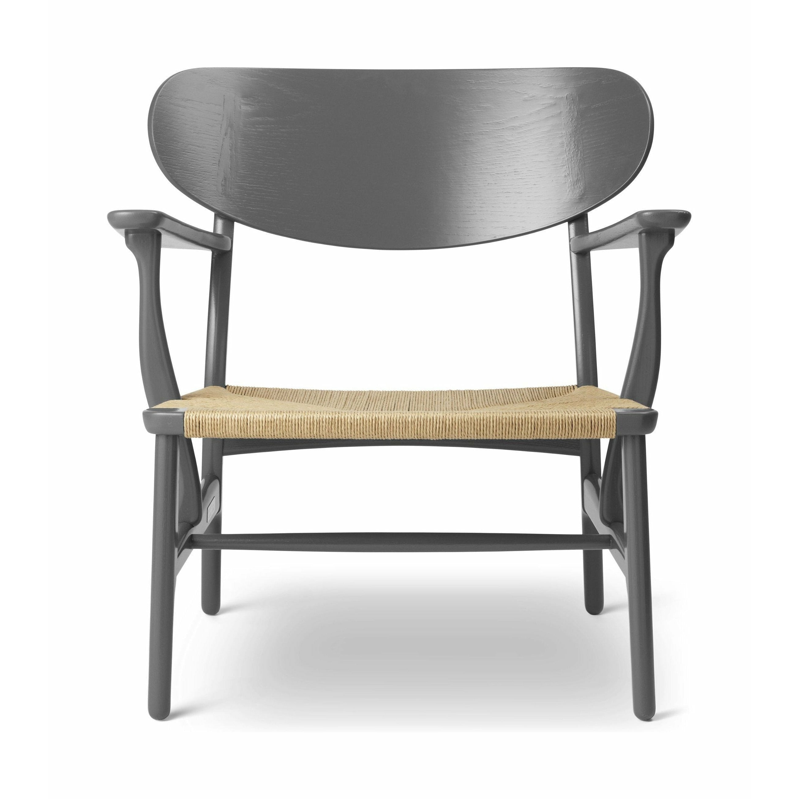 Carl Hansen CH22 Lounge Stuhl Eiche, Schieferbraun/Natural Weiden