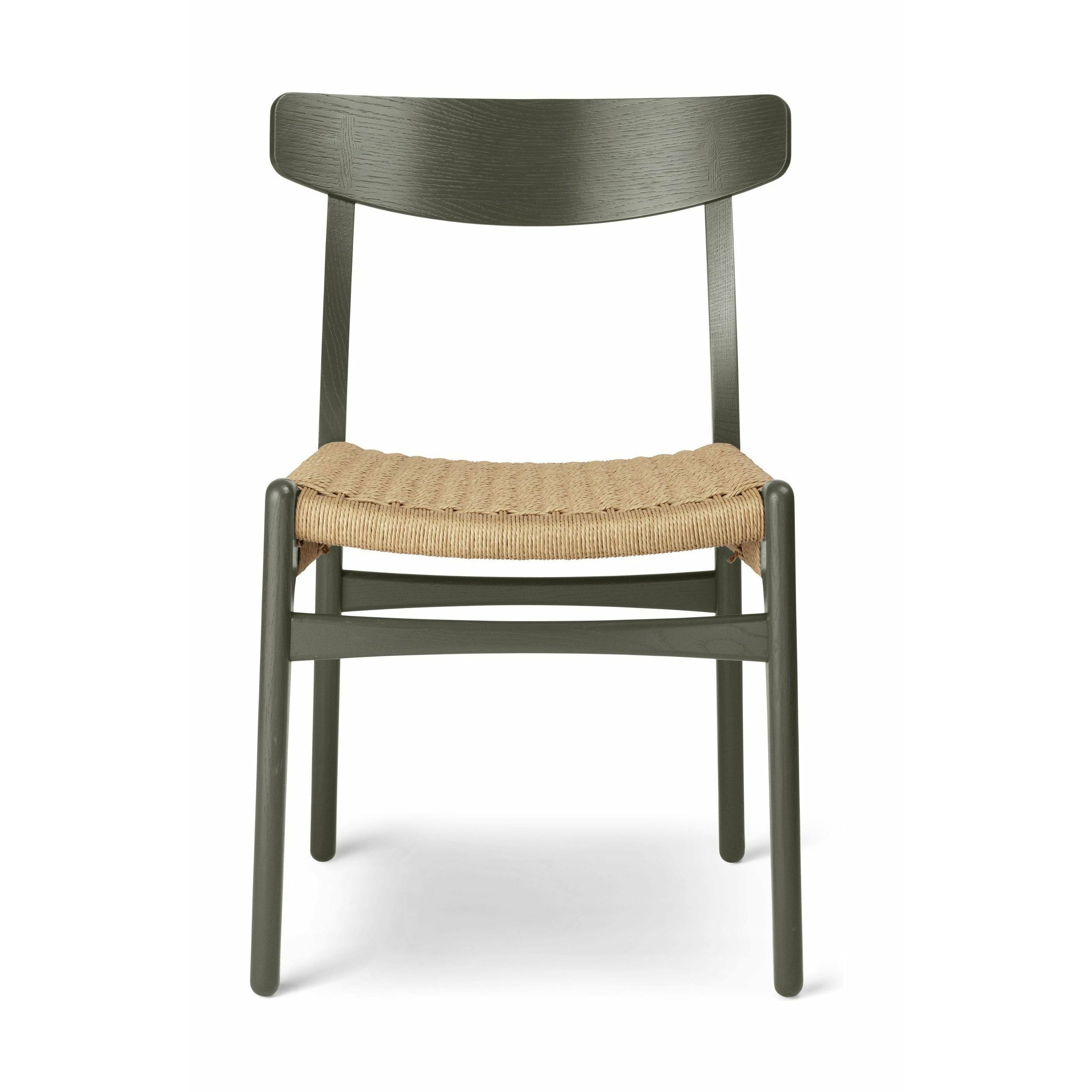 Carl Hansen CH23 chaise Chêne, Green d'algues / cordon naturel