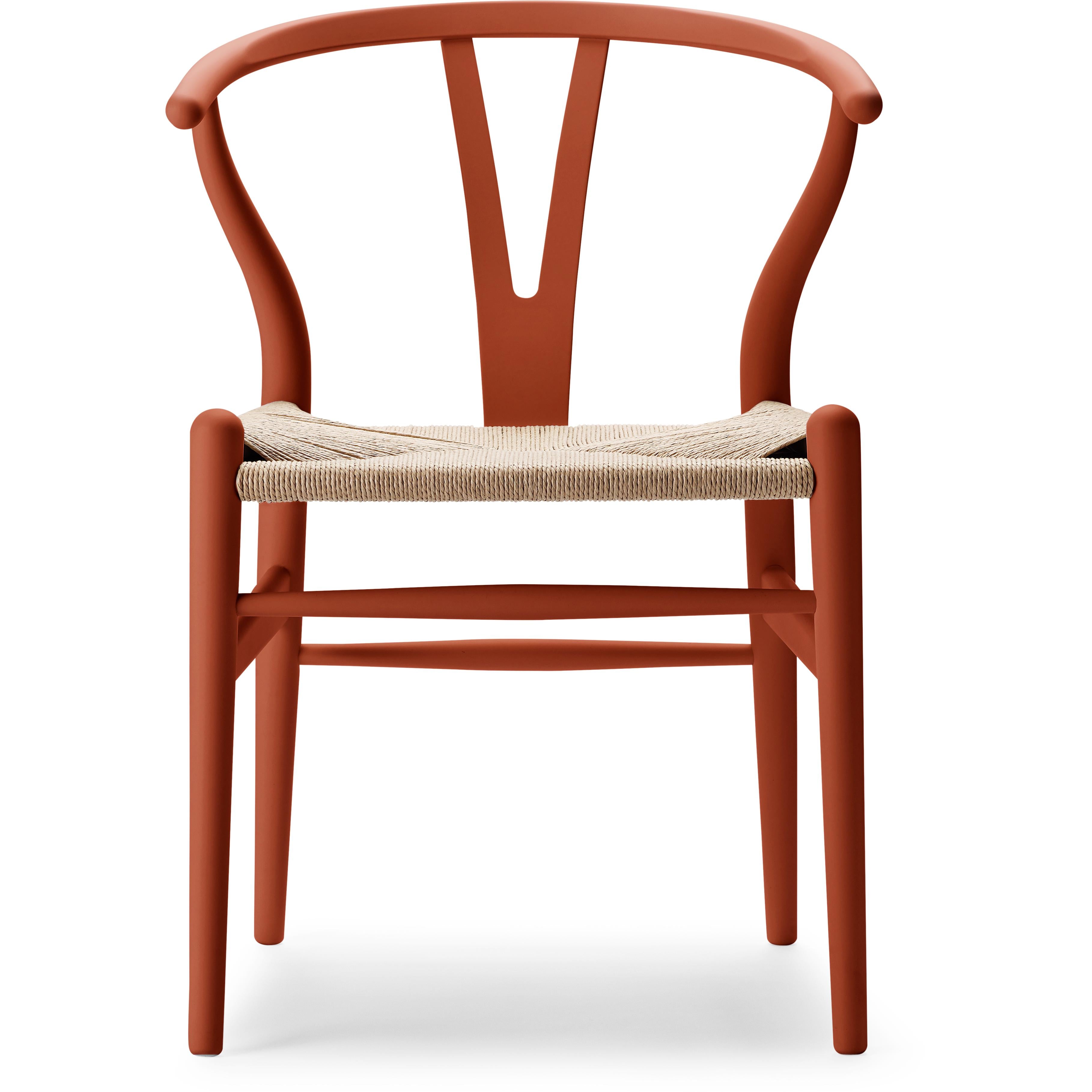Carl Hansen CH24 Wishbone Chair Beech Special Edition, Naturkabel/Soft Terrakotta