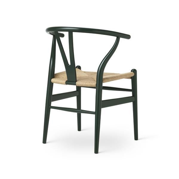 Silla de Wishbone Carl Hansen CH24, edición especial de Beech, Forest Green