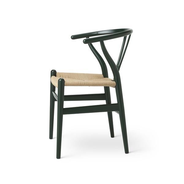 Silla de Wishbone Carl Hansen CH24, edición especial de Beech, Forest Green