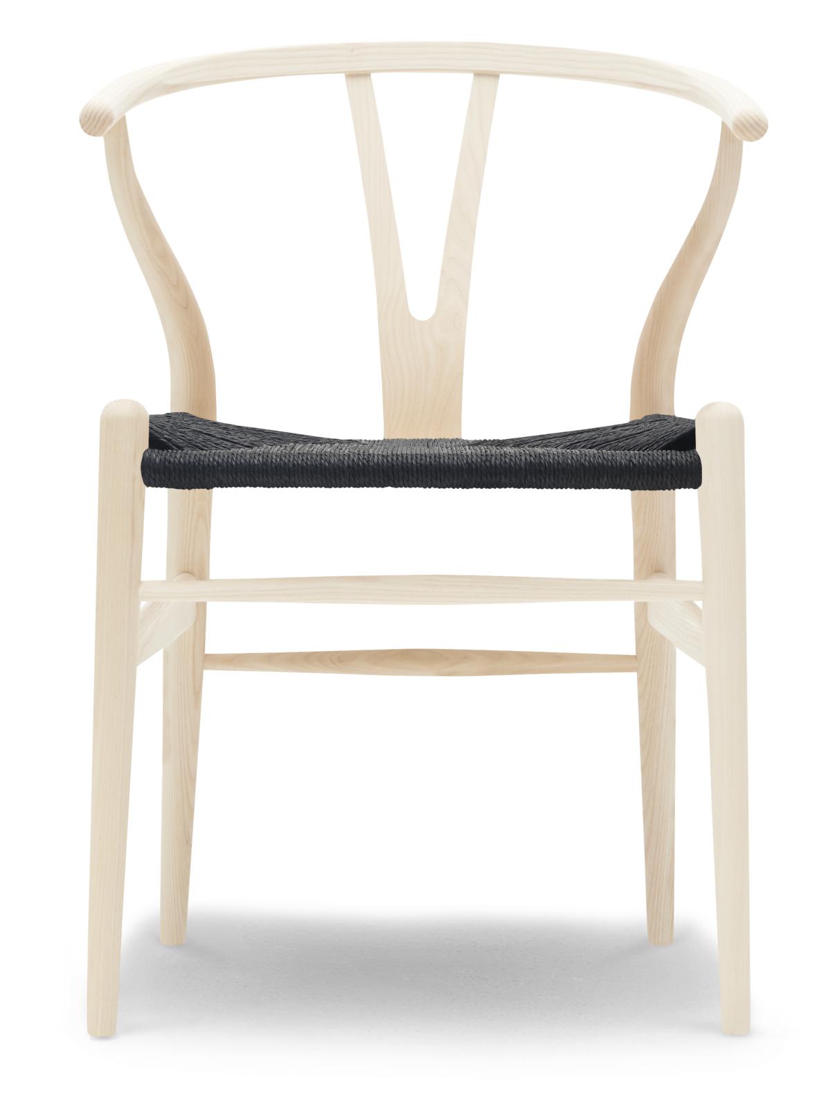 Carl hansen ch24 y chaise chaise hêtre savon, cordon noir
