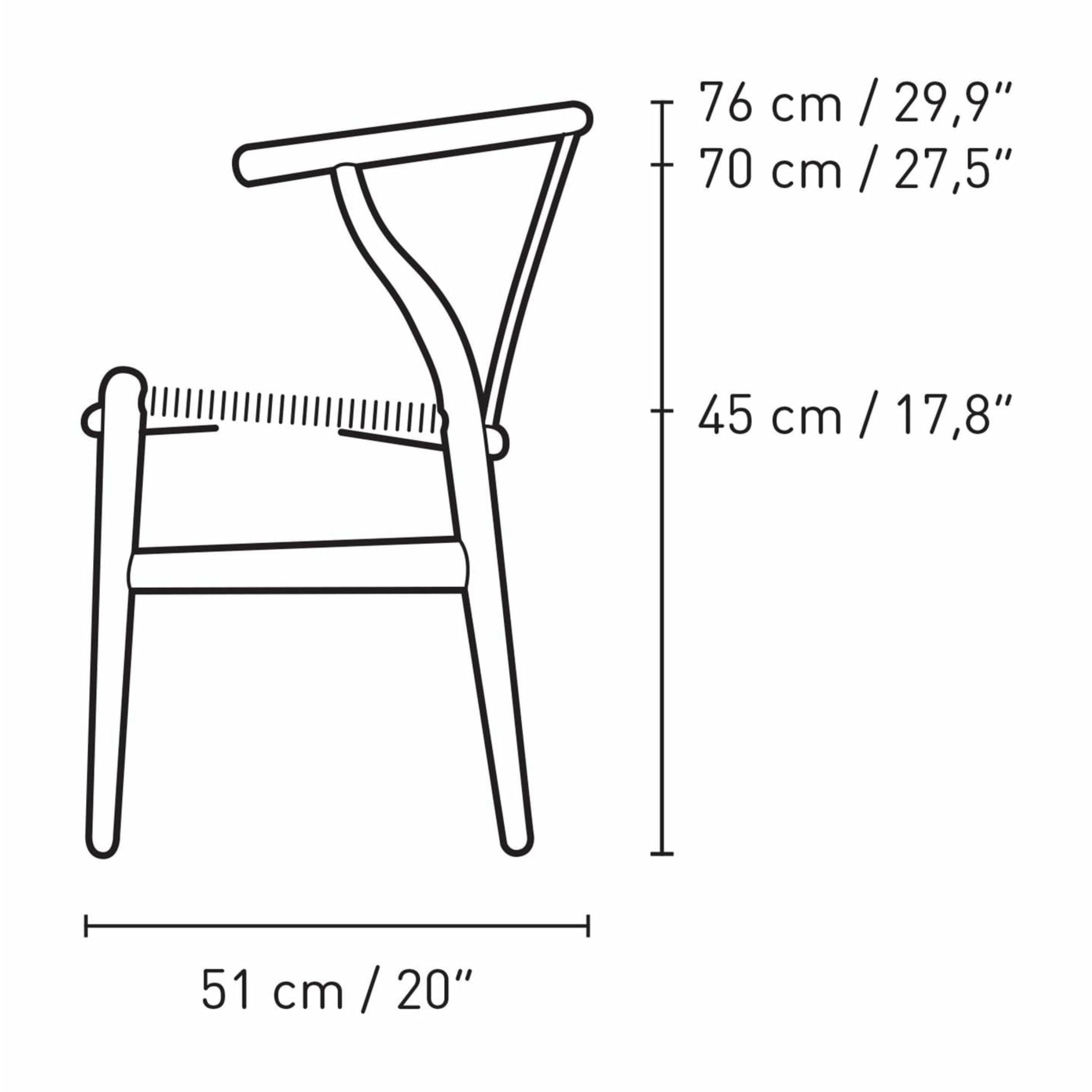 Carl Hansen CH24 Wishbone Chair Oak, Falu Rot/Naturkabel