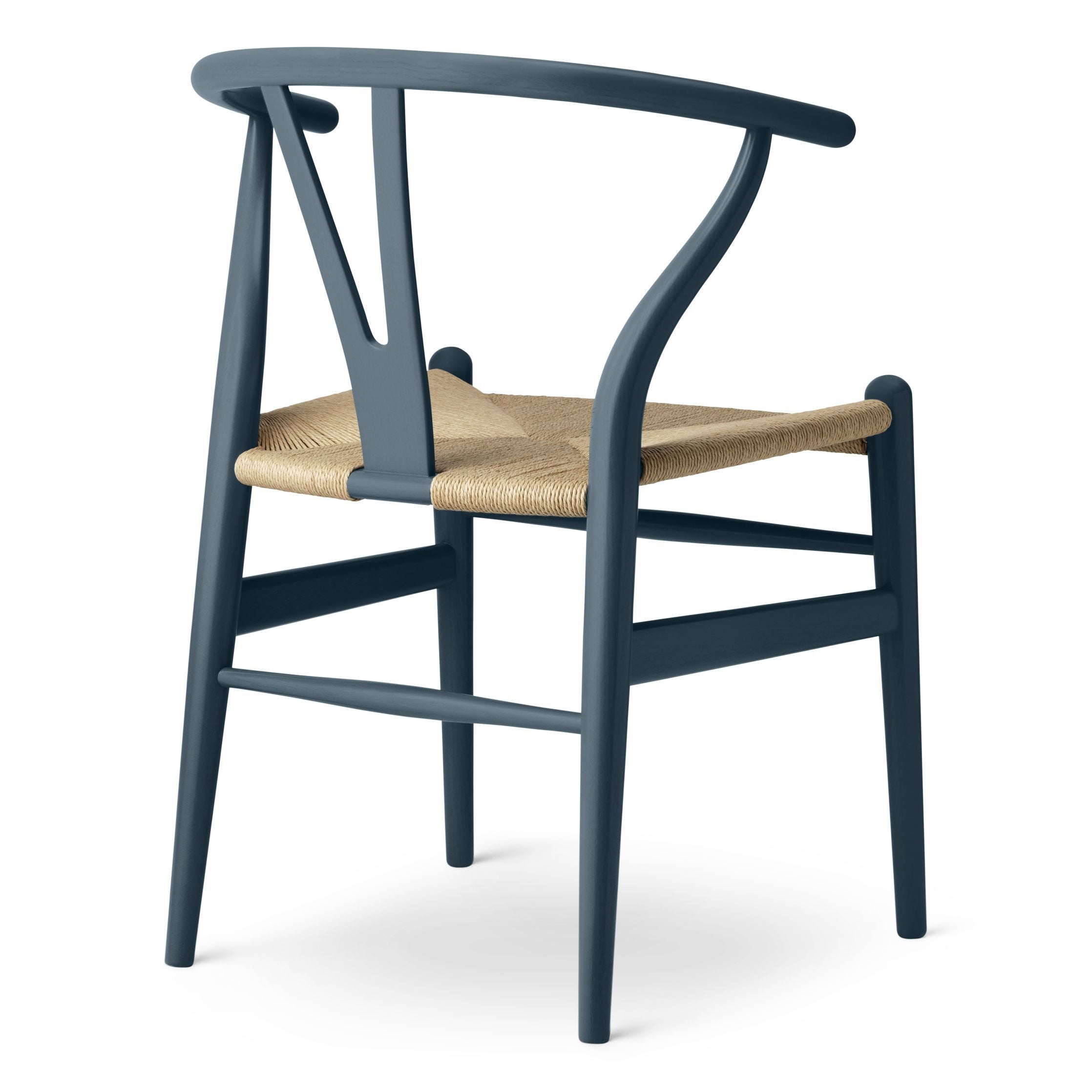 Carl Hansen CH24 Chaise de chaise à souhaits, bleu de la mer du Nord / Cordon naturel