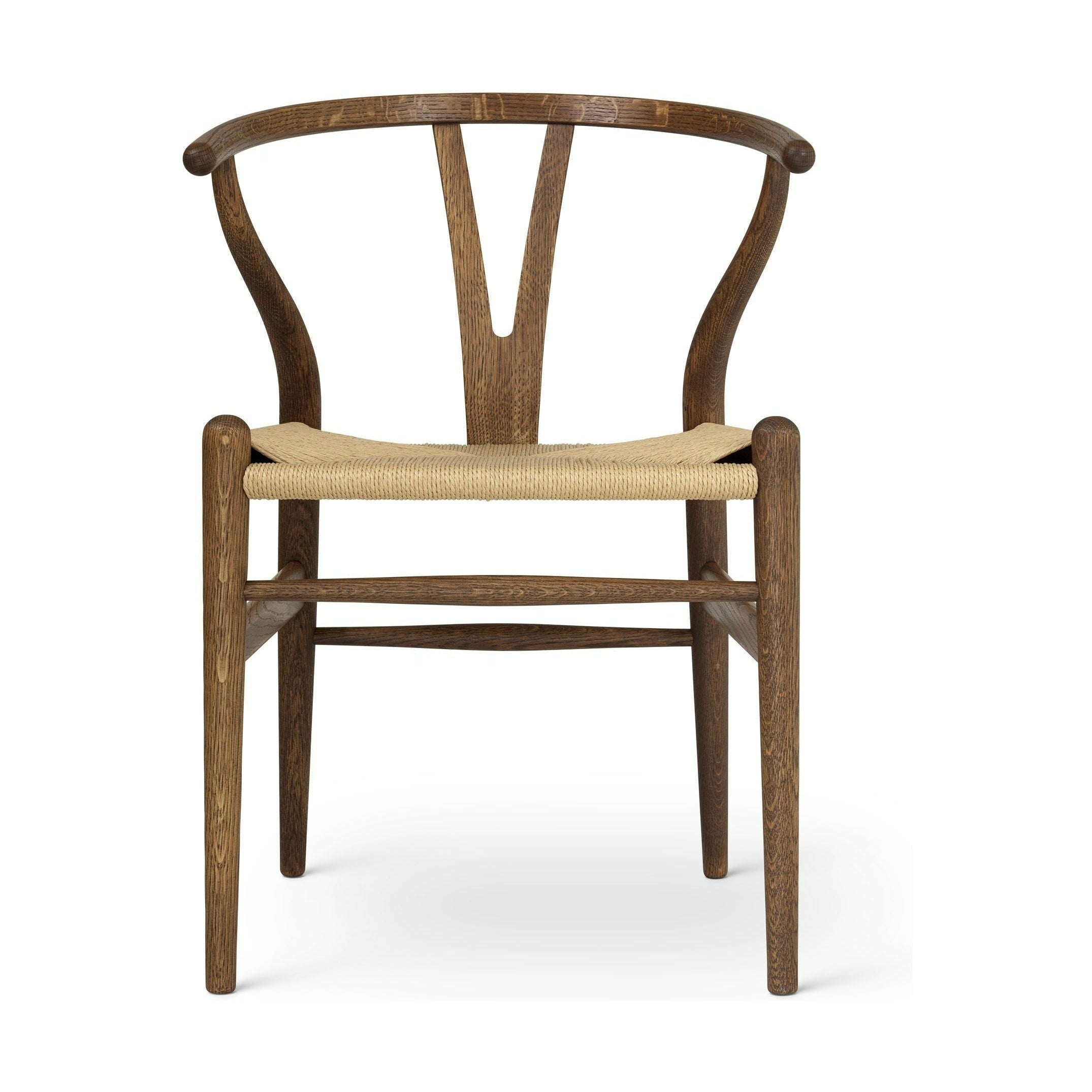 Carl Hansen CH24 Wishbone Stuhl Eiche Rauchfarbenöl, Naturkabel