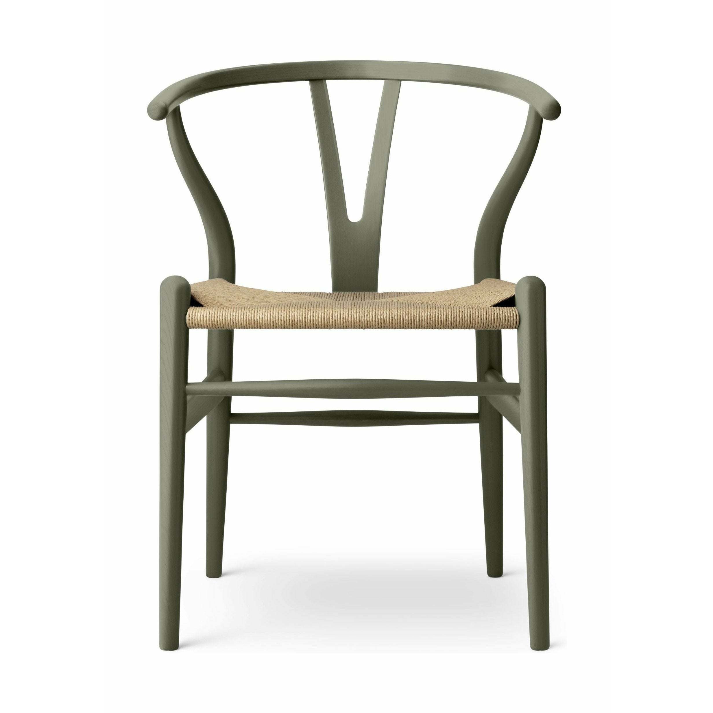 Carl Hansen Ch24 Wishbone Chair Oak, Seaweed Green/Natural Cord