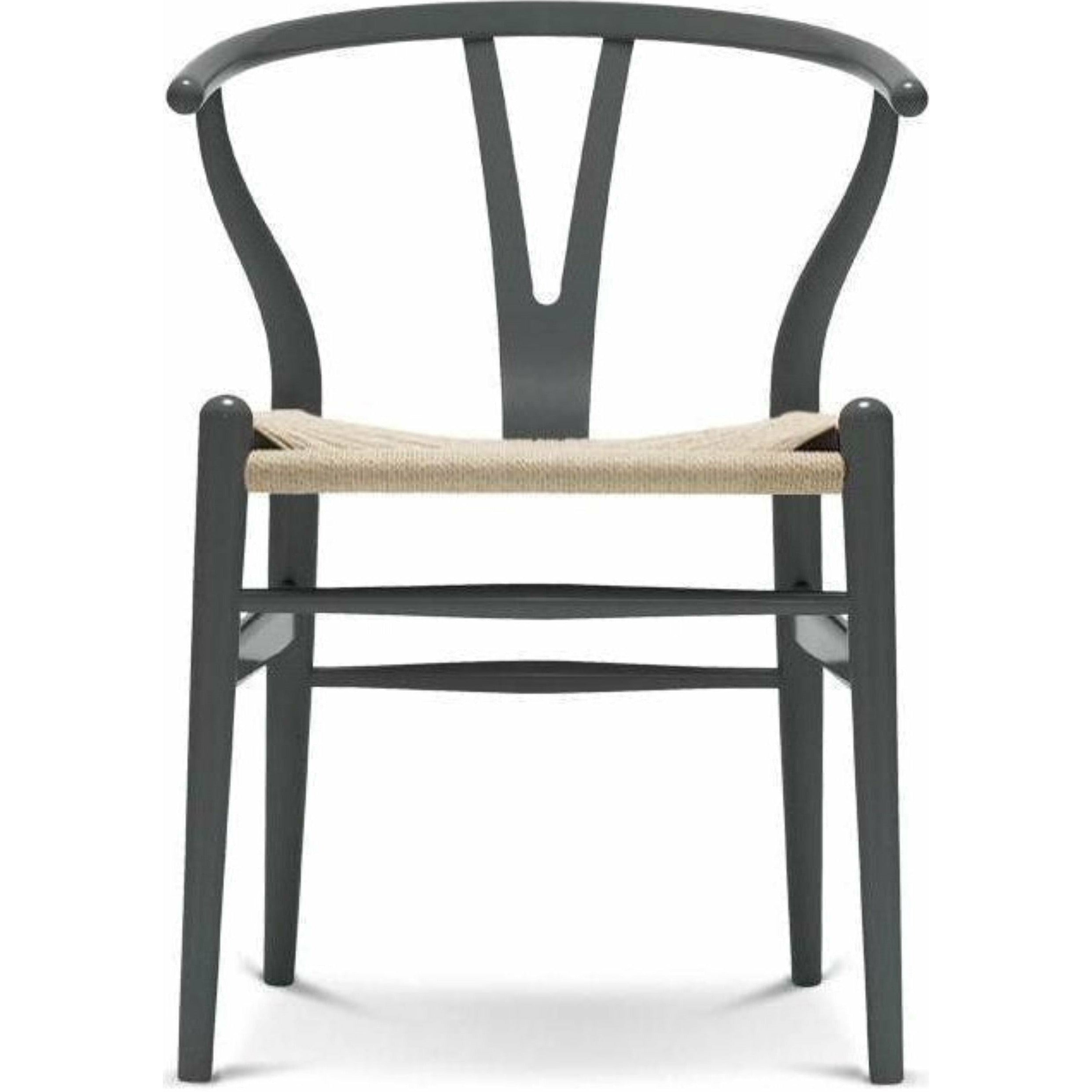 Carl Hansen Ch24 Y Chair Chair Corde en papier naturel, hêtre/gris anthracite