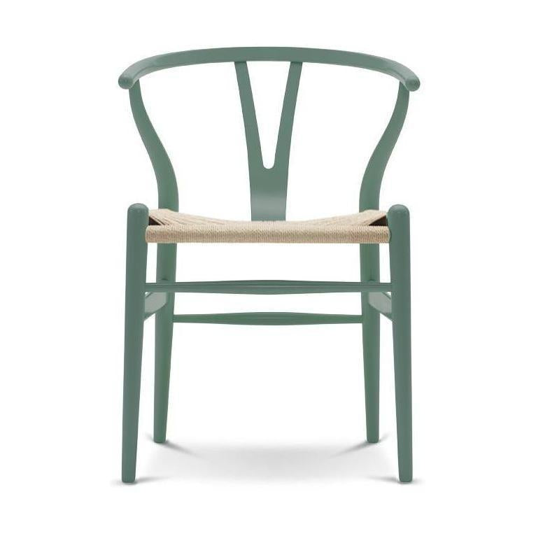 Carl Hansen CH24 y stoel stoel natuurlijk papier koord, beuken/benzine groen