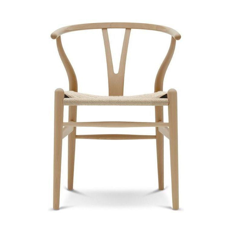 Carl Hansen CH24 Wishbone Stol Natural Cord, Lacquered Beech Special Edition