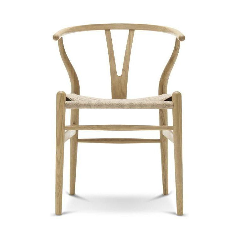 Carl Hansen CH24 Wishbone Chair Natural Cord, gelakte eiken